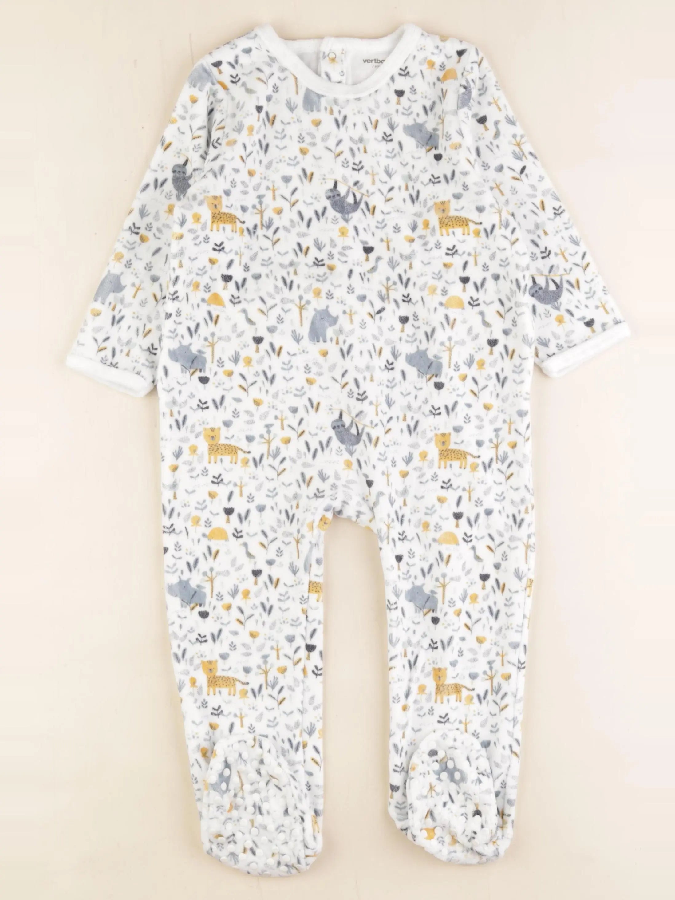 Vertbaudet - pyjama velours multicolore - 2 ans