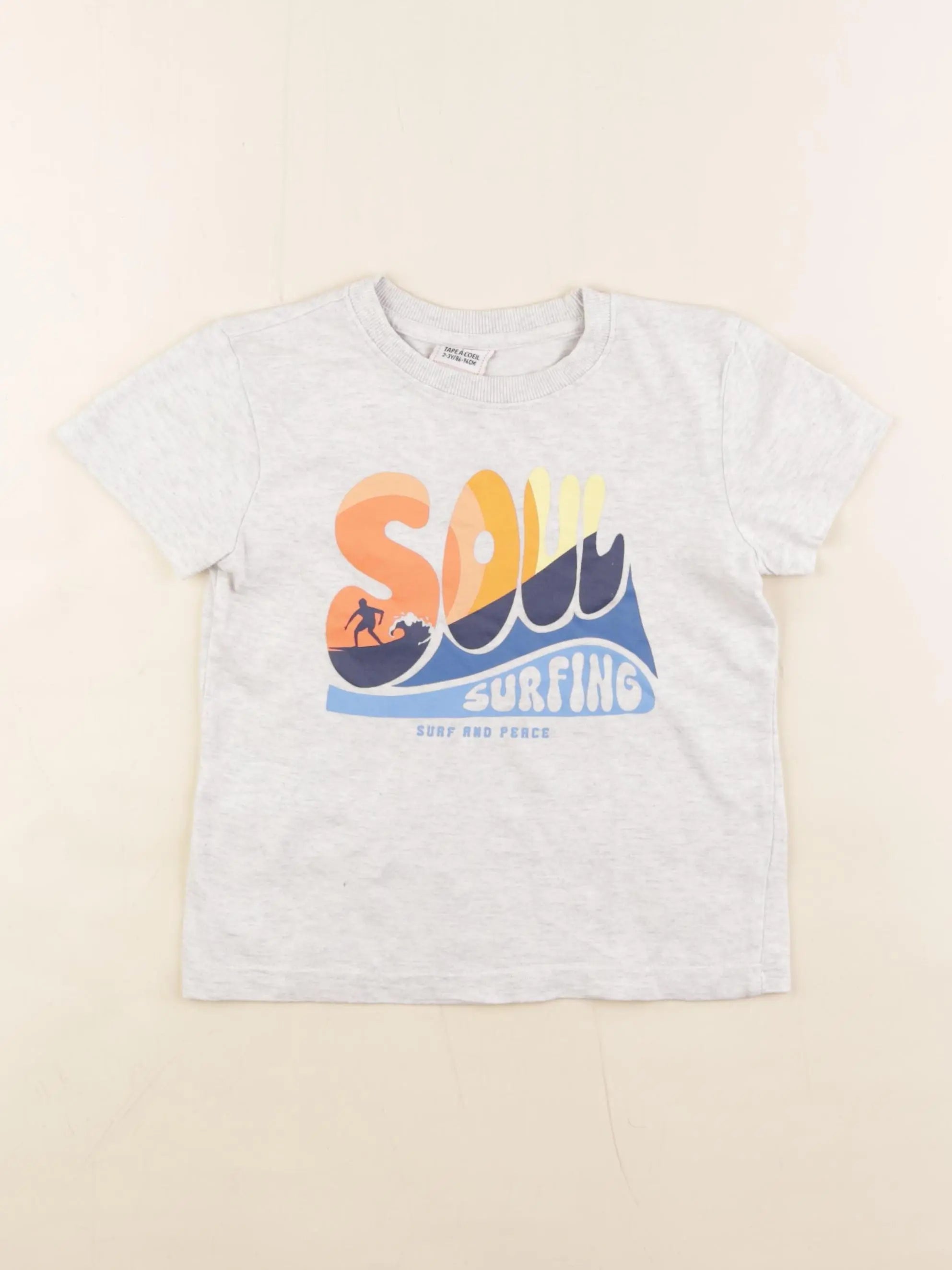 Tape à l'oeil - tee-shirt gris - 2/3 ans