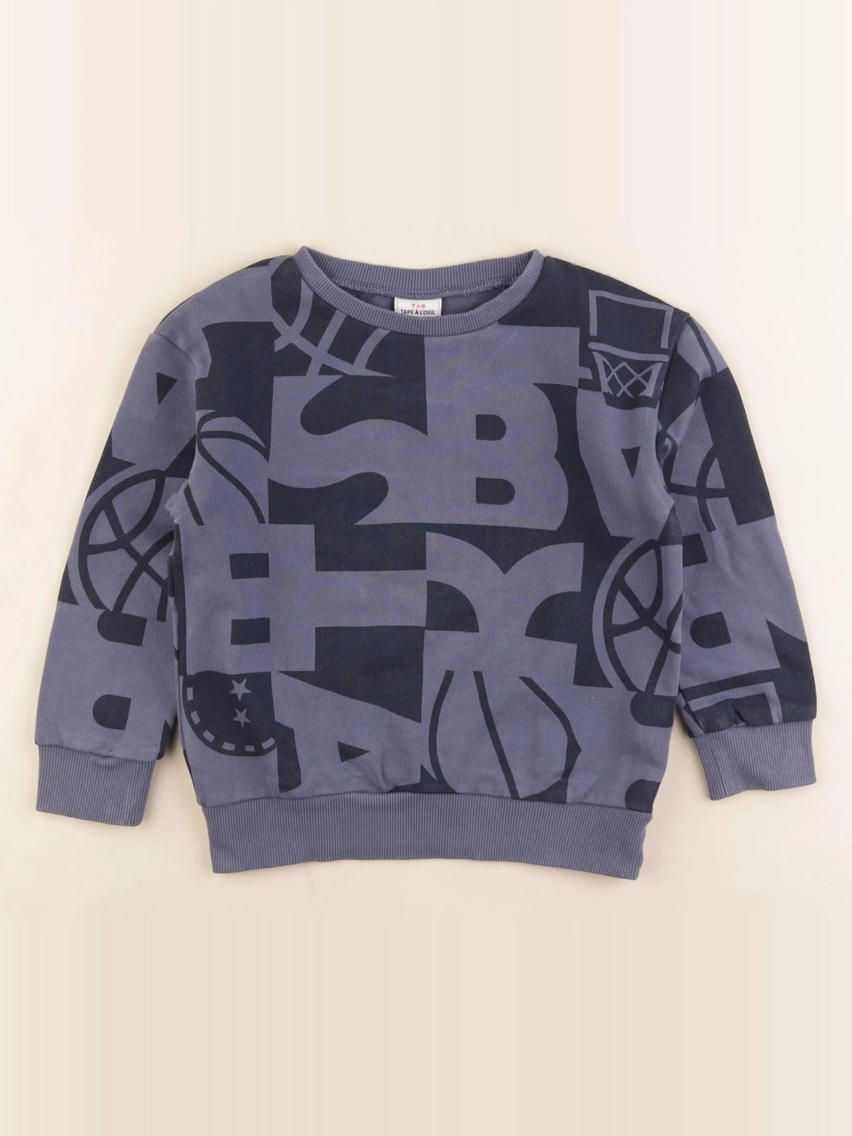 Tape à l'oeil - sweat bleu - 3 ans