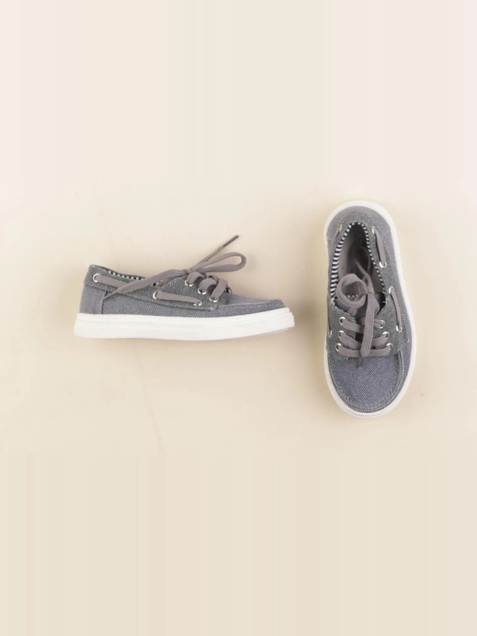 Vertbaudet - tennis à scratch/ lacets bleu - pointure 25