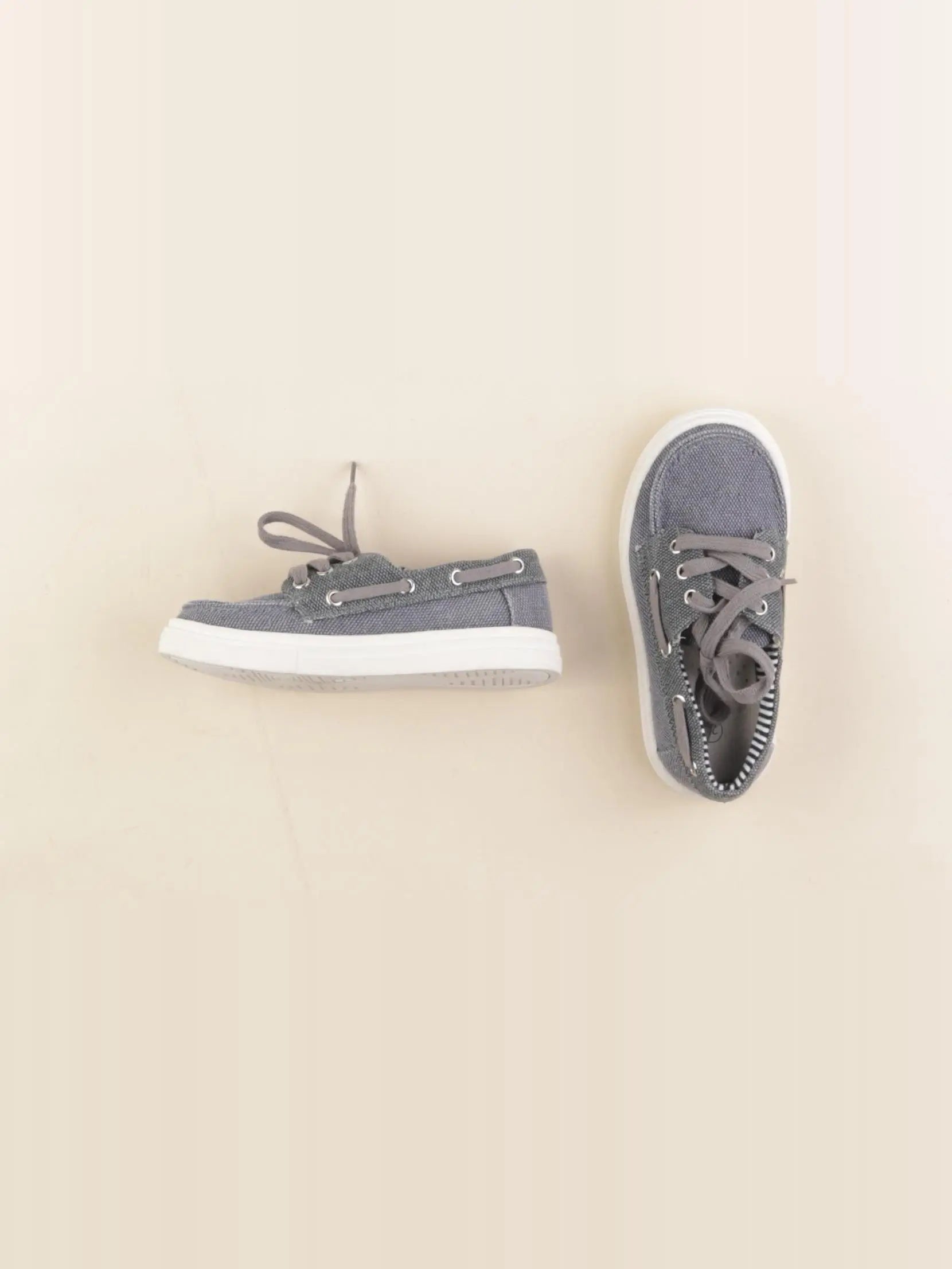 Vertbaudet - tennis à scratch/ lacets bleu - pointure 25