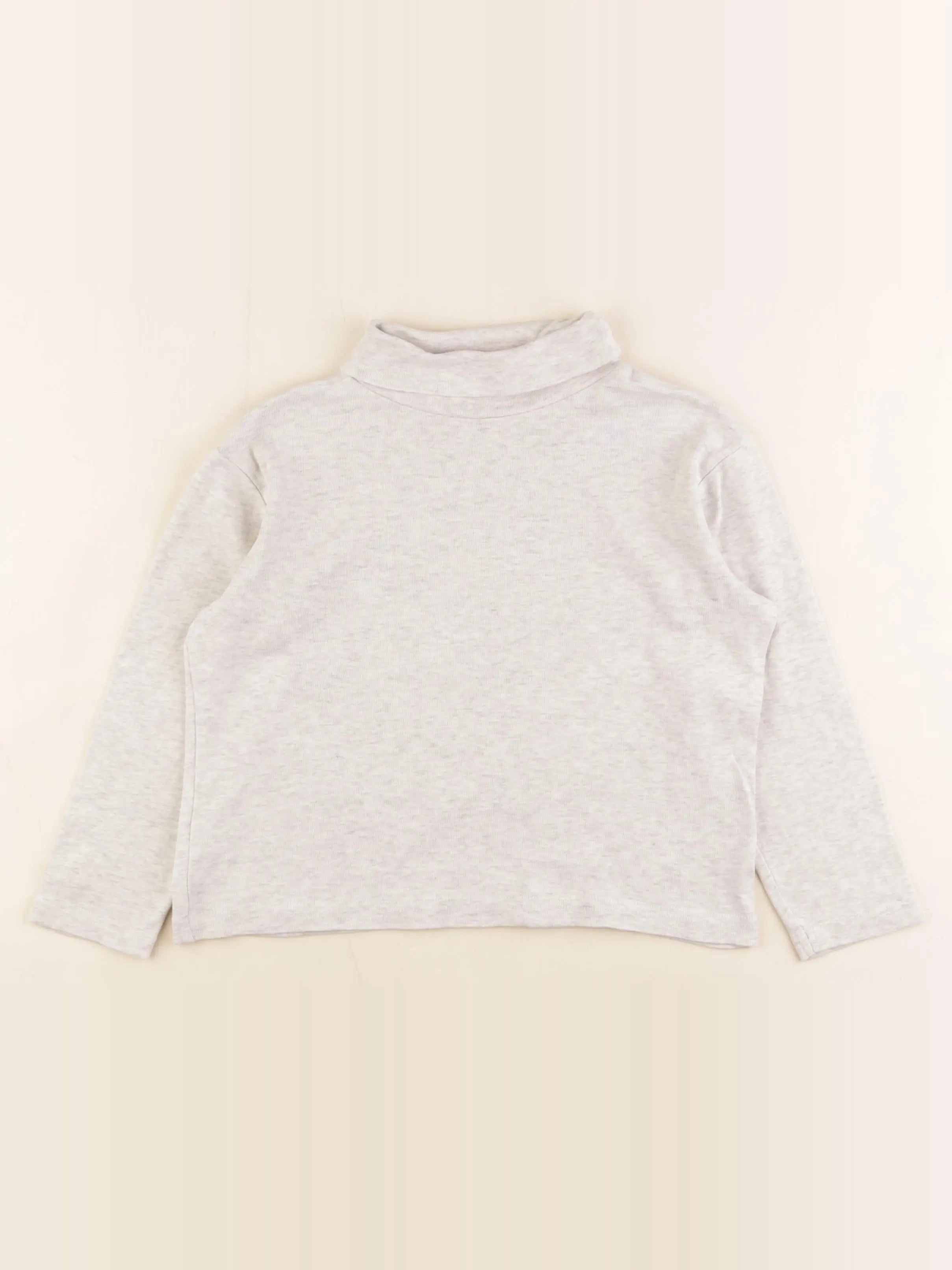 Vertbaudet - sous-pull beige, gris - 6 ans