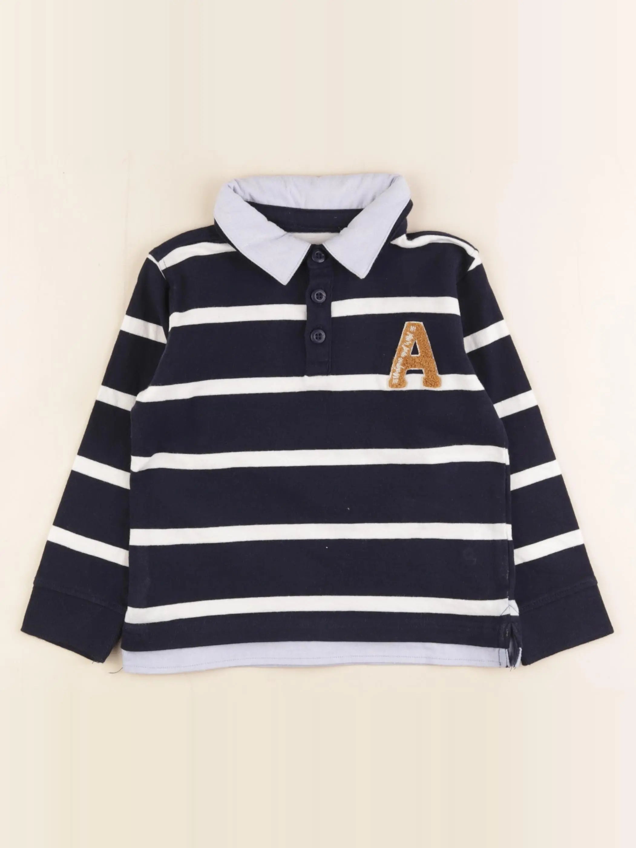 Vertbaudet - polo bleu - 6 ans