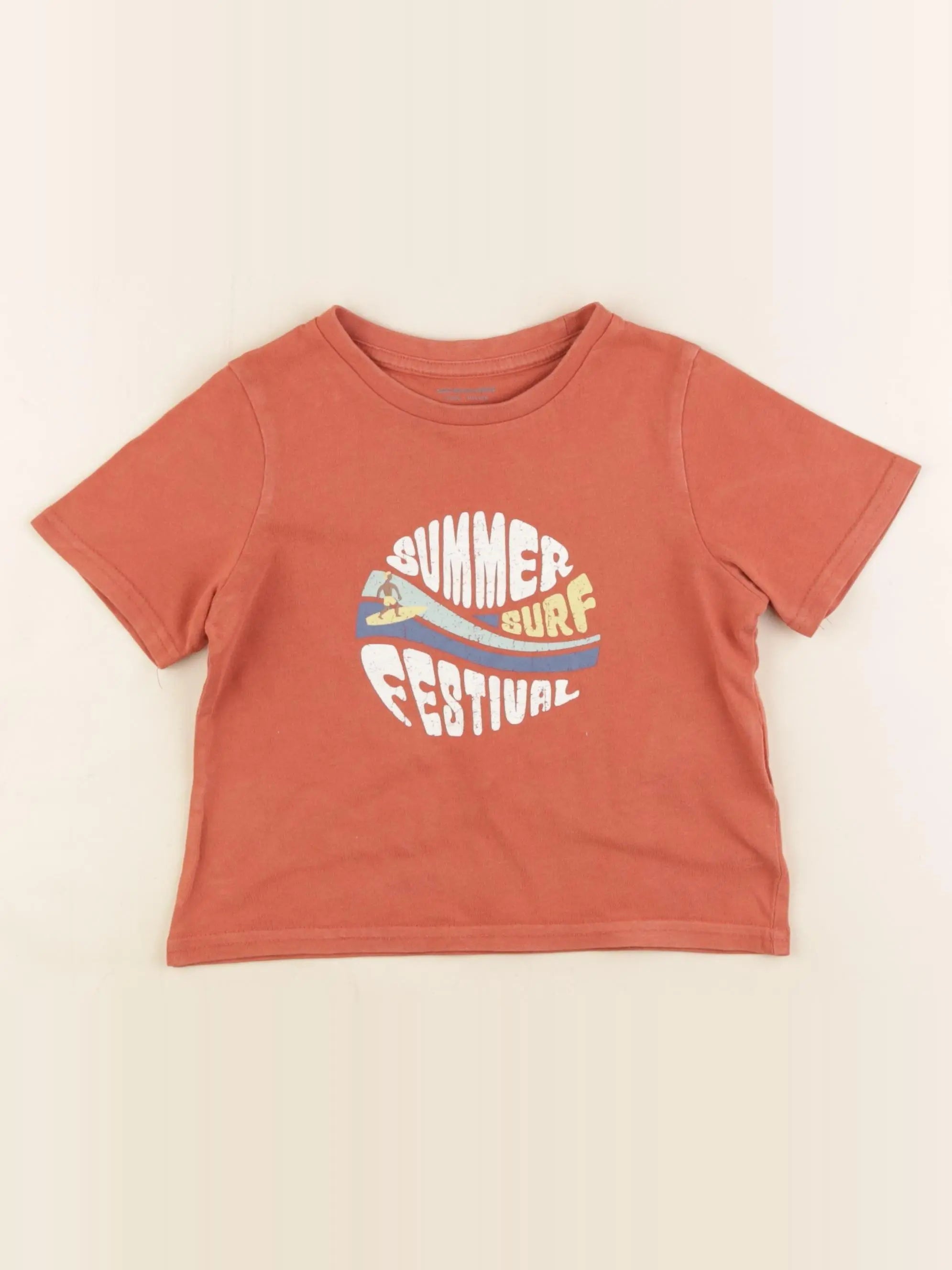 Vertbaudet - tee-shirt orange - 4 ans