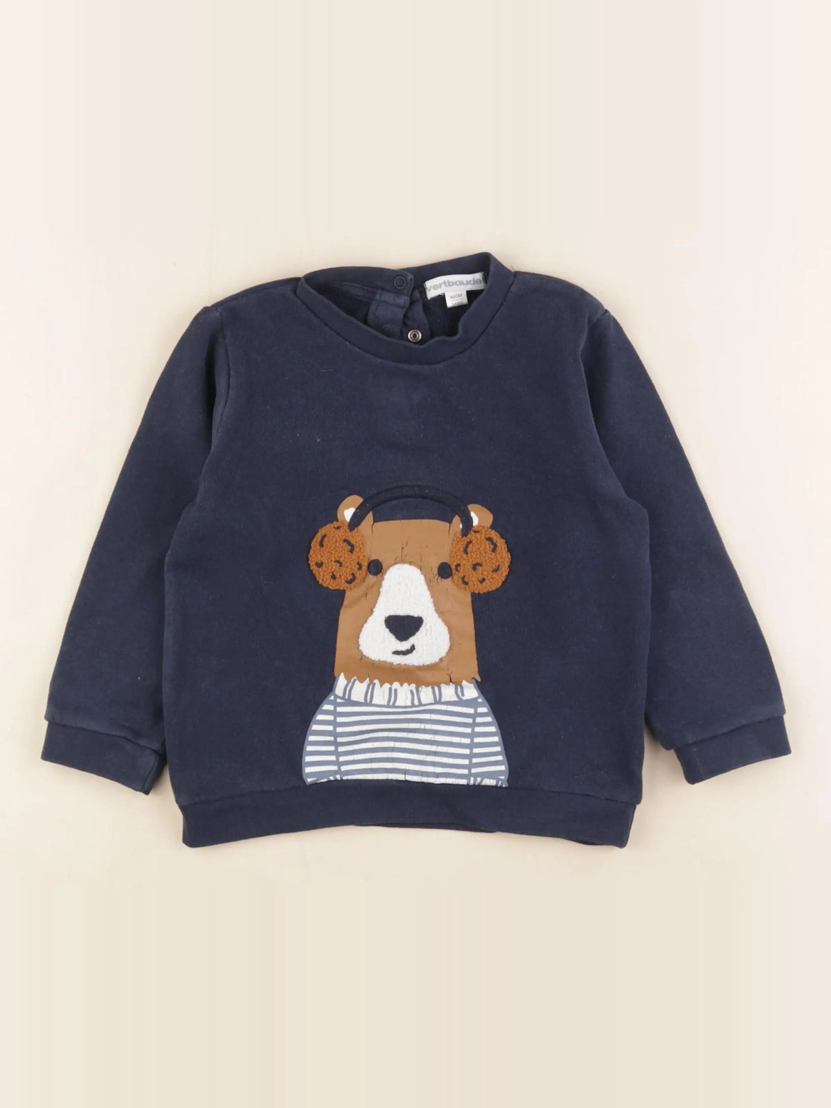 Vertbaudet - sweat bleu - 2 ans