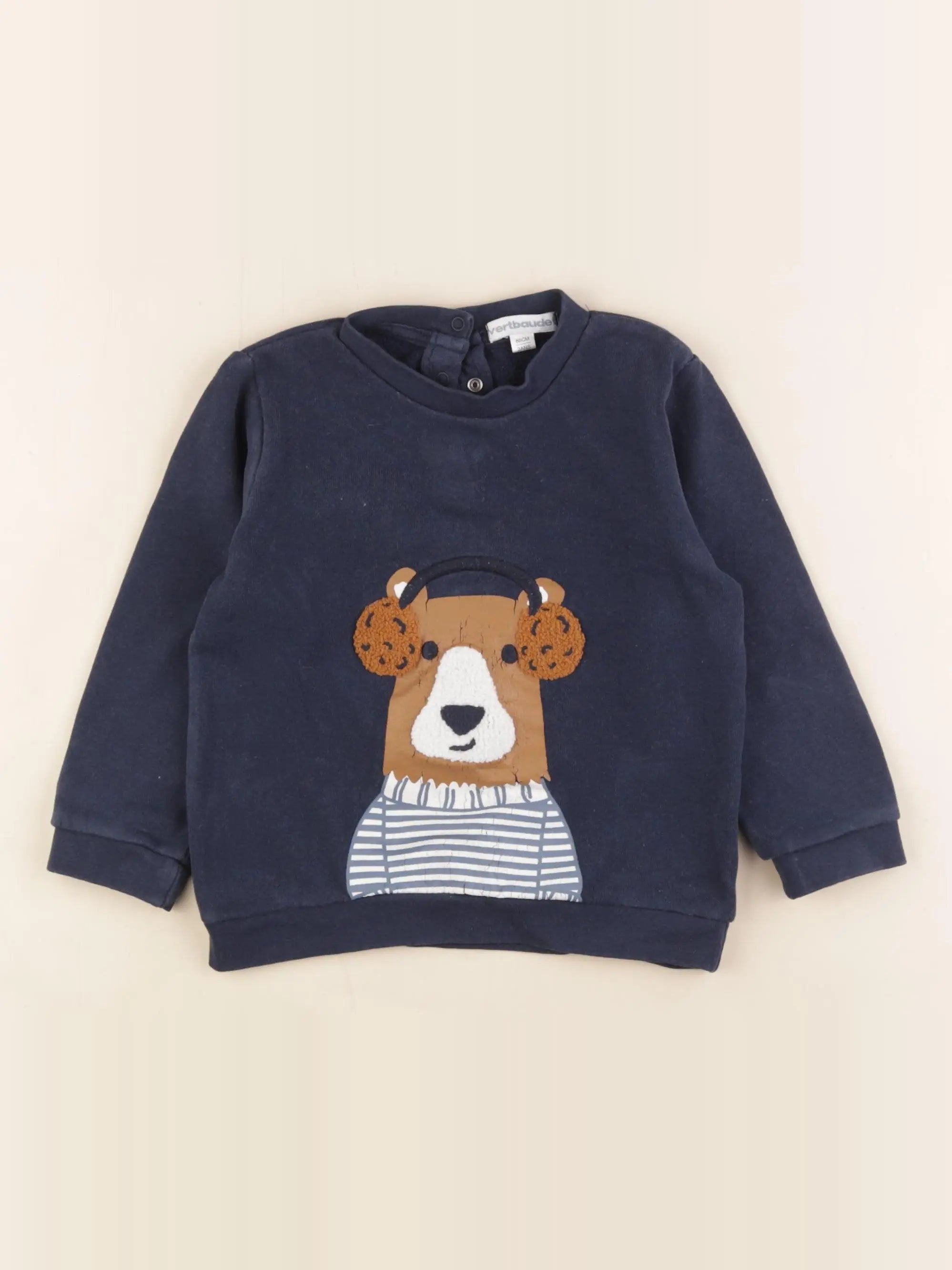 Vertbaudet - sweat bleu - 2 ans