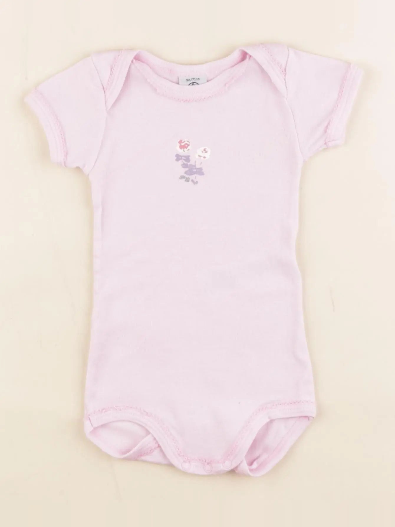 Petit Bateau - body rose - 9 mois