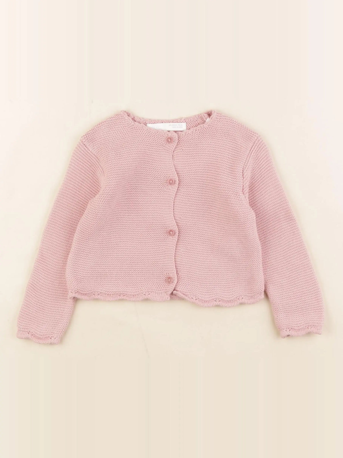 Zara - gilet rose - 6/9 mois