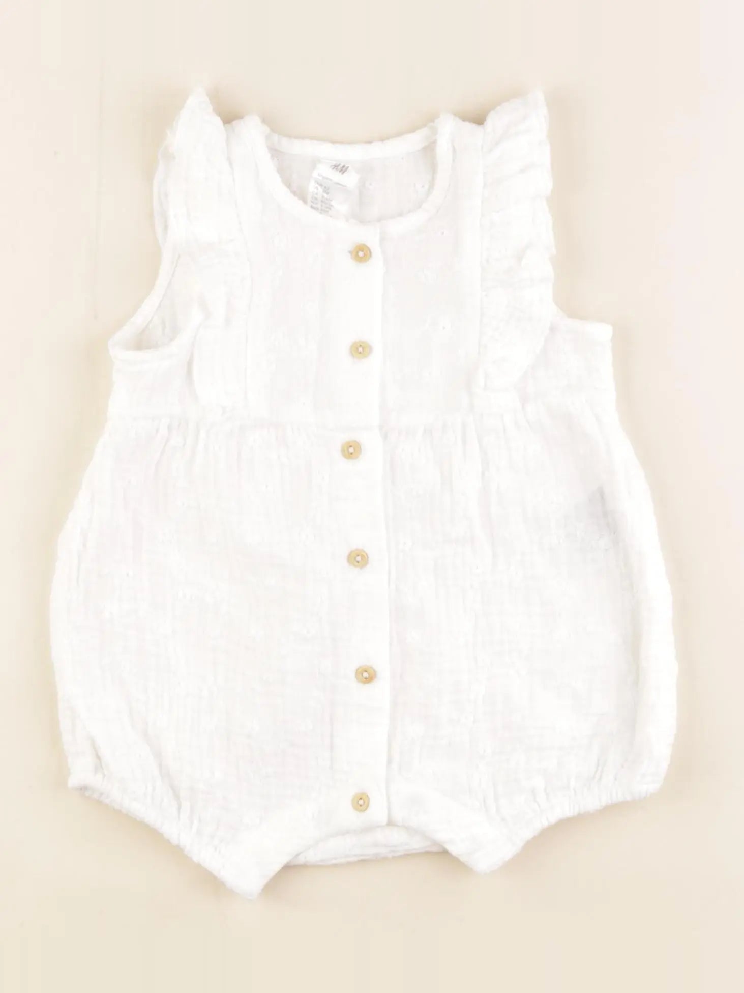 H&M - combinaison blanc - 2/4 mois