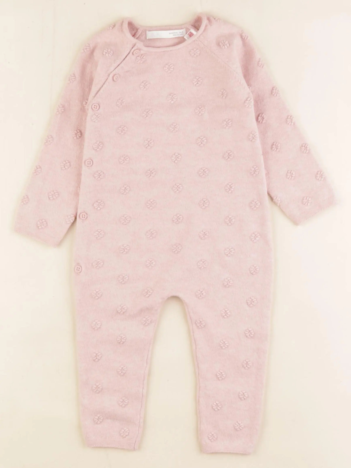 Zara - combinaison beige, rose - 6/9 mois