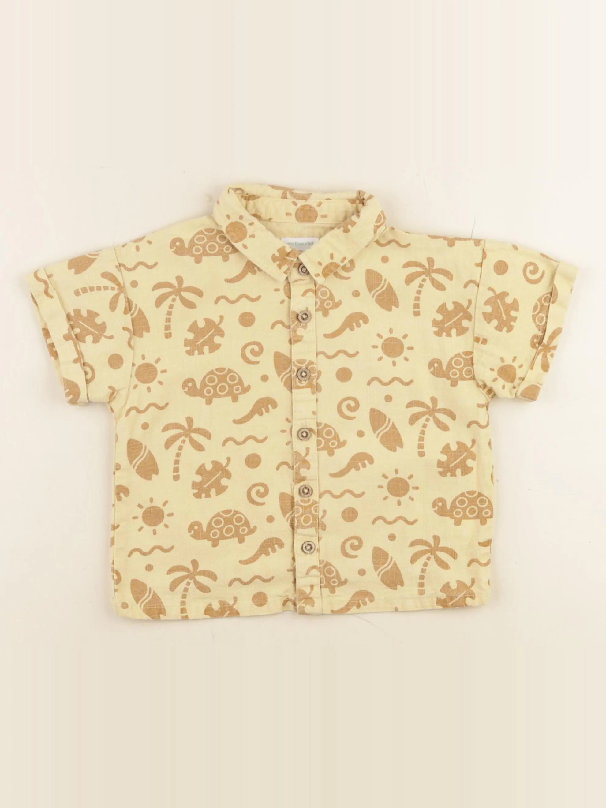 Vertbaudet - chemise jaune - 24 mois