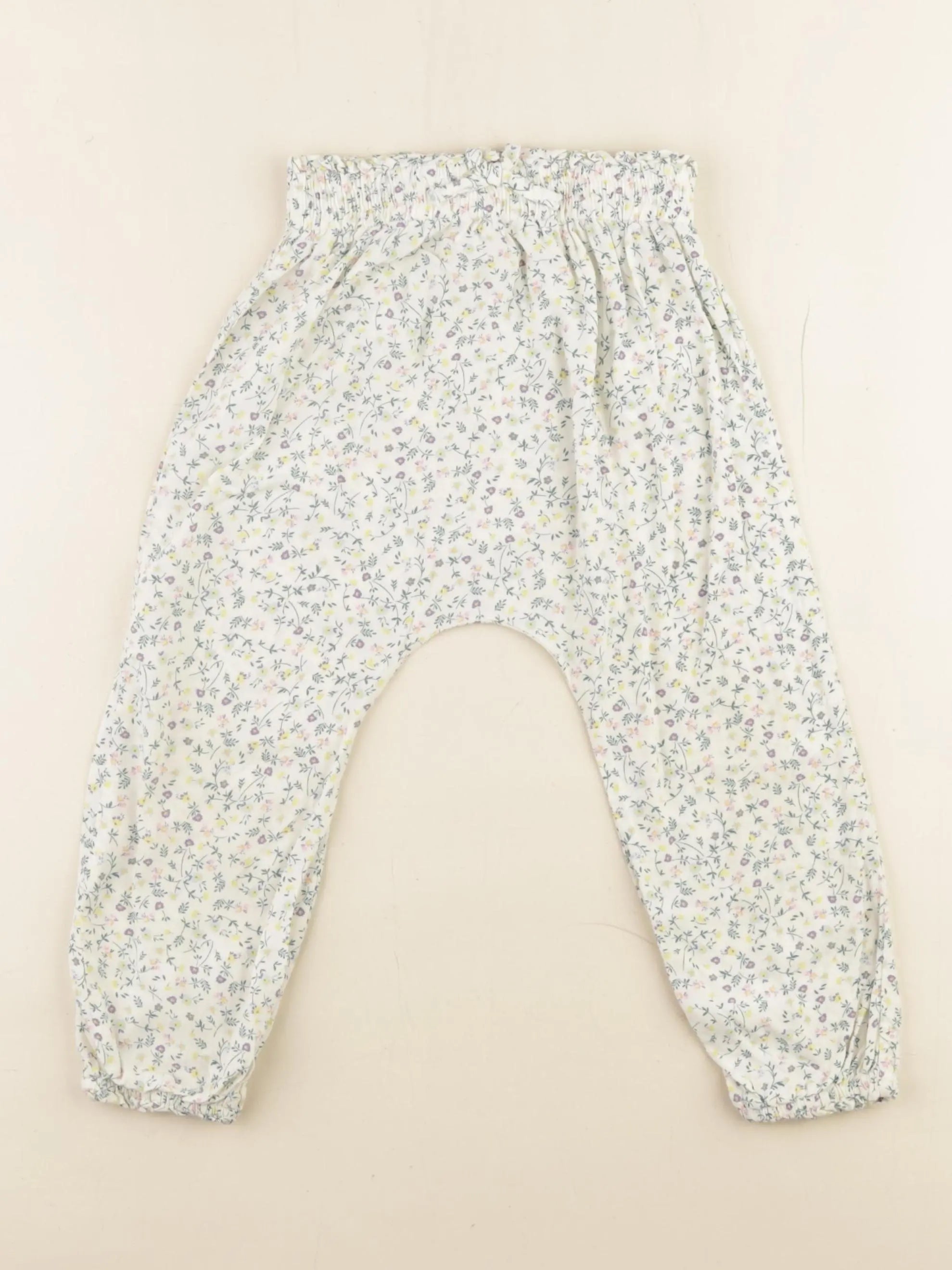 Vertbaudet - pantalon blanc, vert - 36 mois