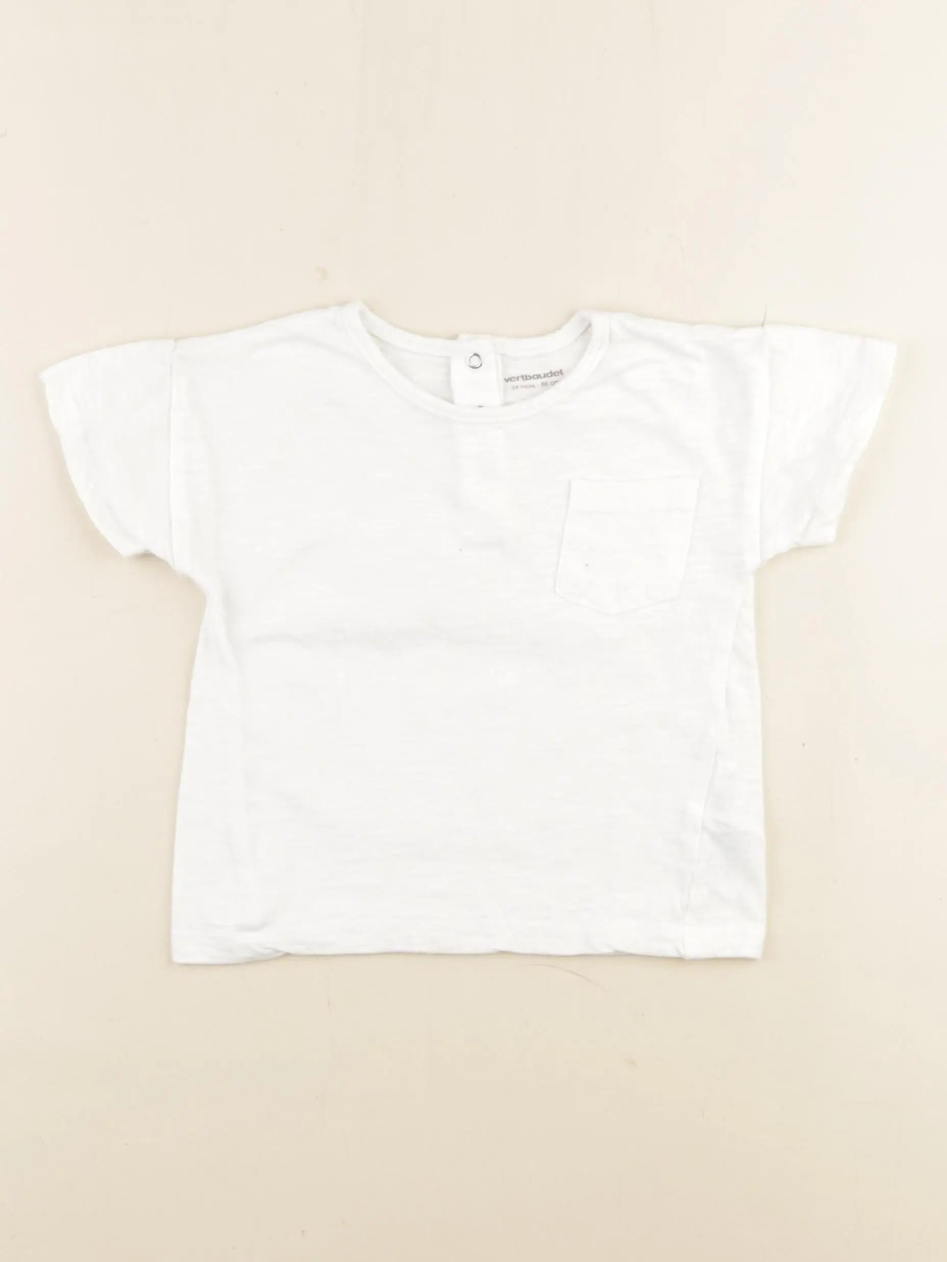 Vertbaudet - tee-shirt blanc - 24 mois