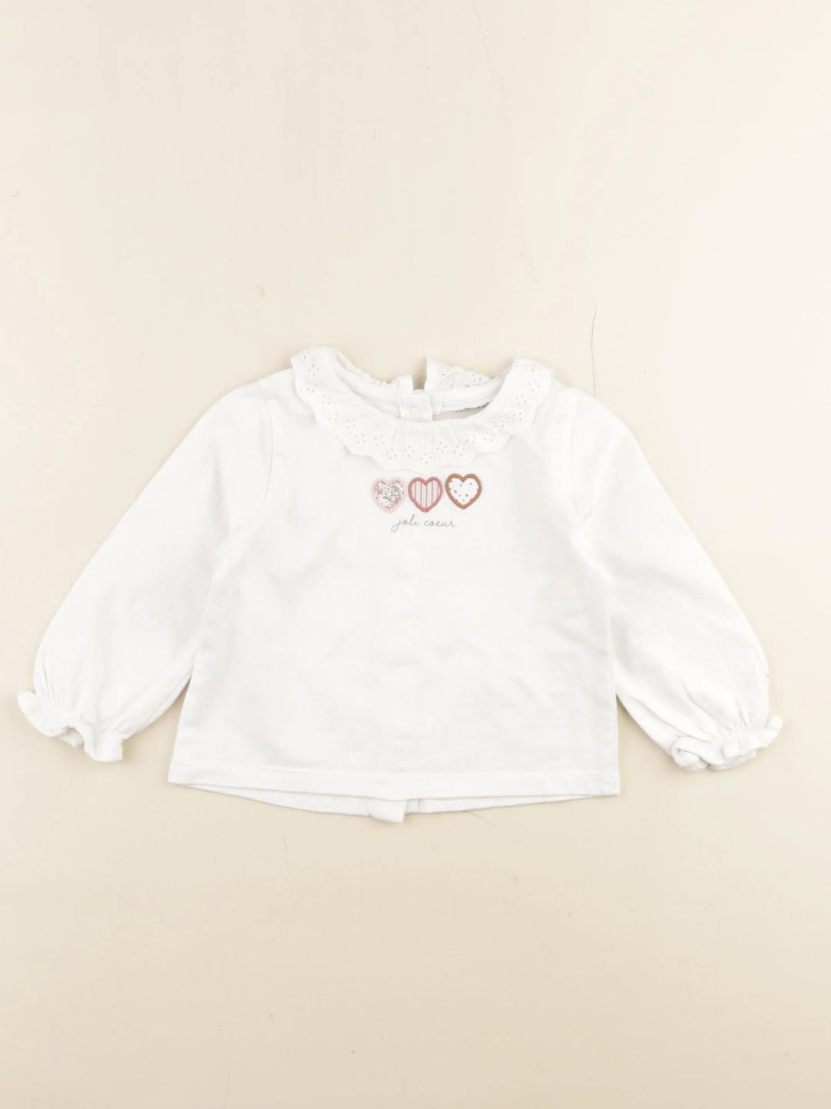 Vertbaudet - tee-shirt blanc - 12 mois