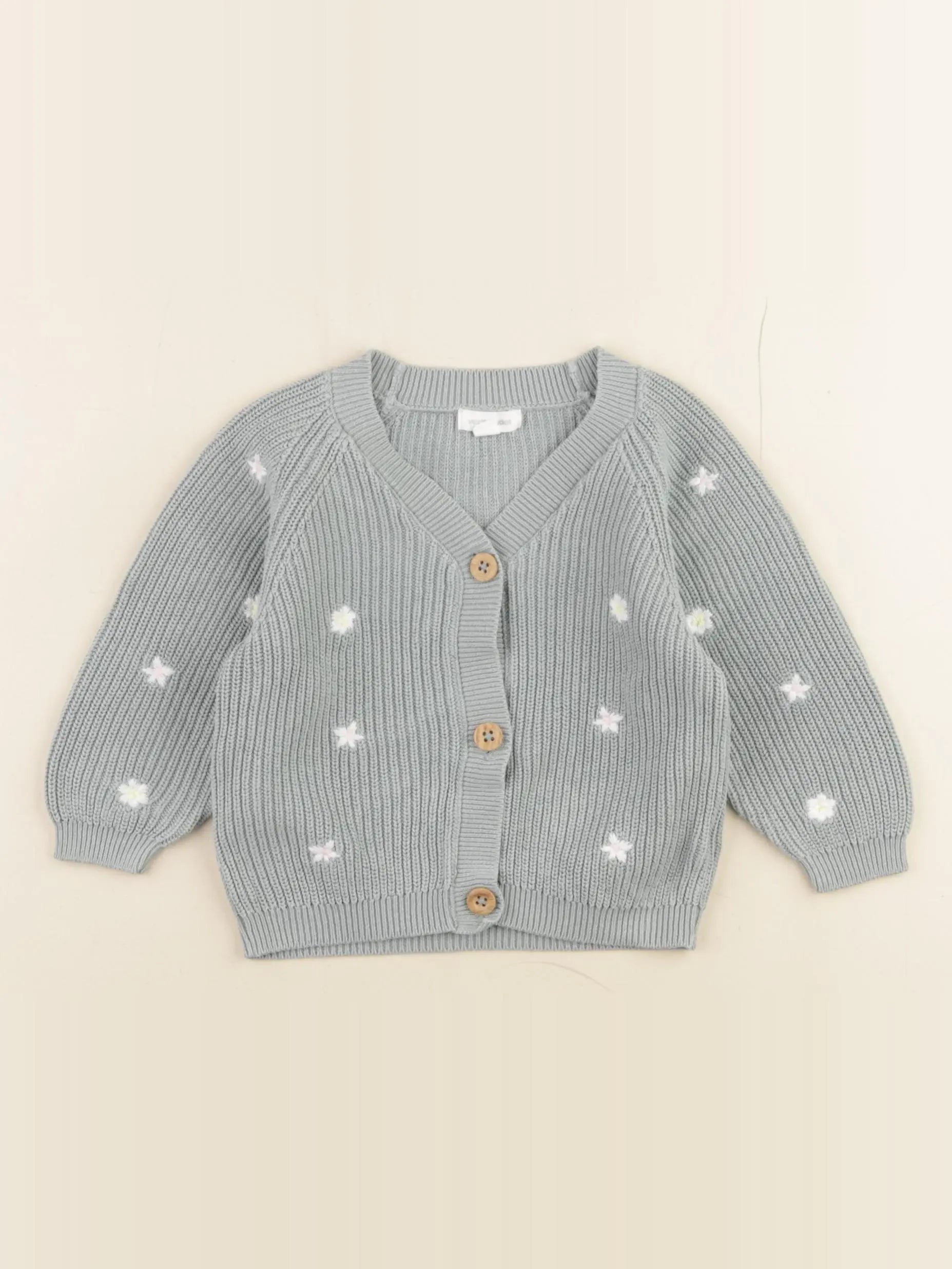 Vertbaudet - gilet vert - 6 mois