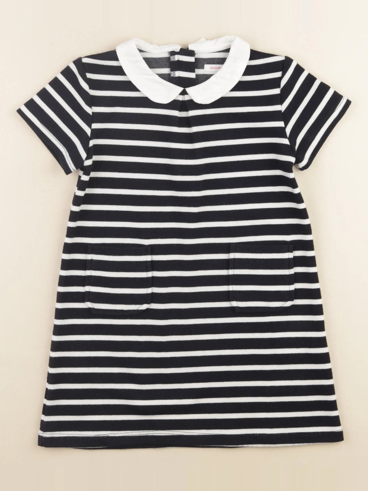 Monoprix - robe blanc, bleu - 4 ans