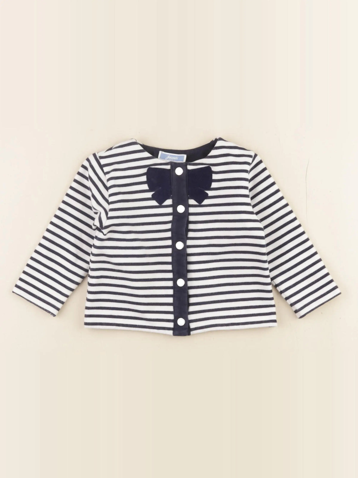 Jacadi - gilet blanc, bleu - 12 mois