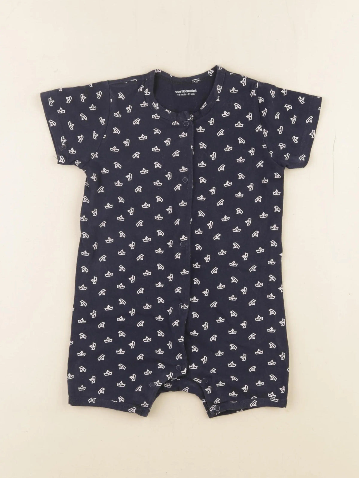 Vertbaudet - pyjama coton bleu - 18 mois