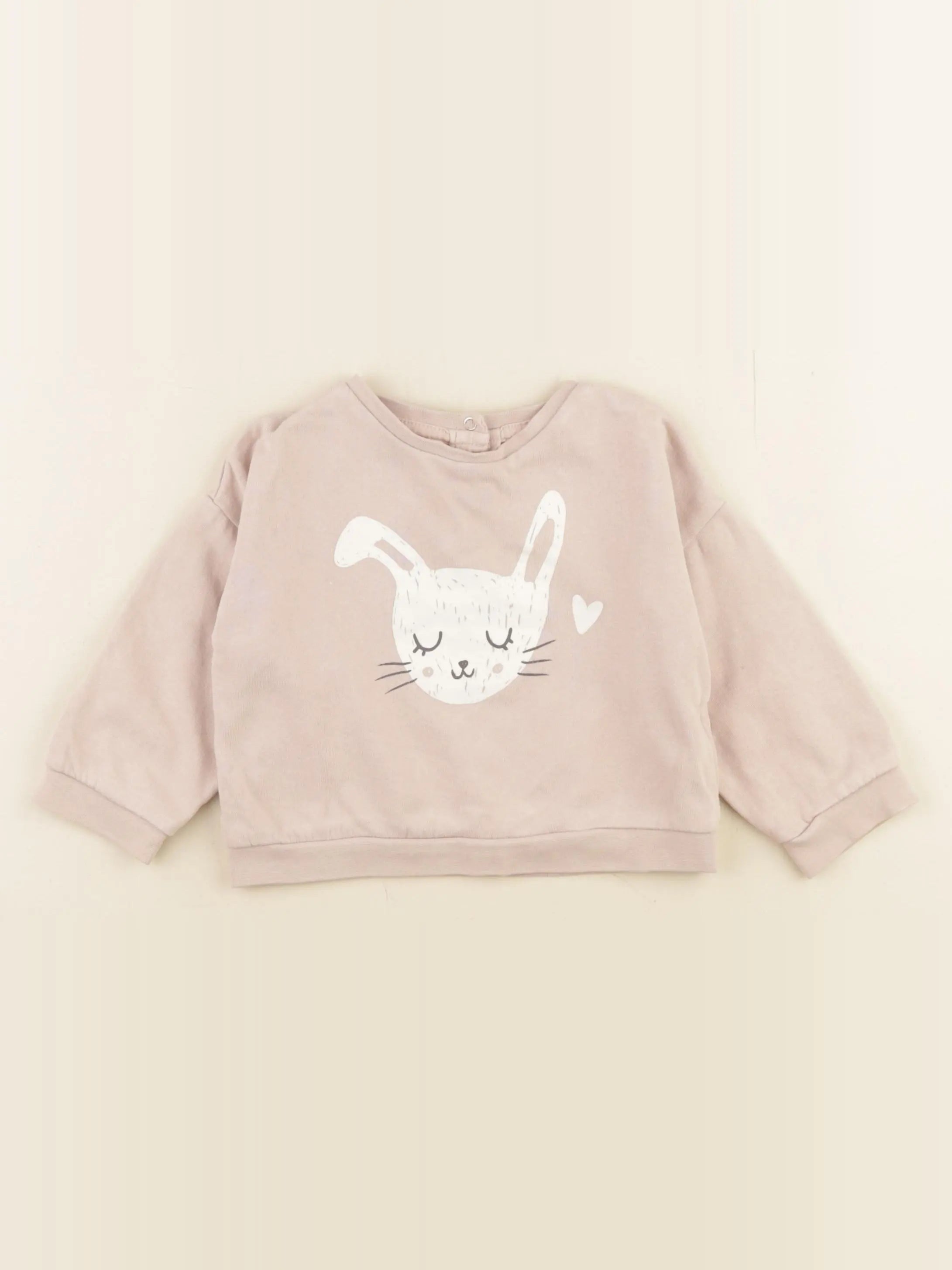 Vertbaudet - sweat rose - 18 mois