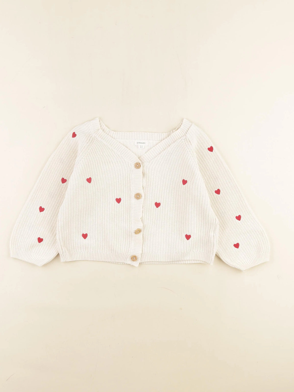 Vertbaudet - gilet rouge - 36 mois