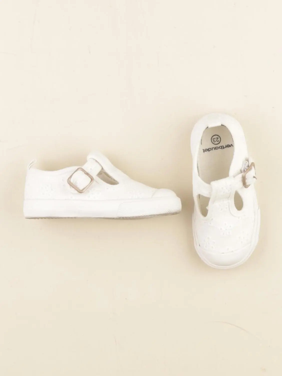 Vertbaudet - tennis élastiqué blanc - pointure 23