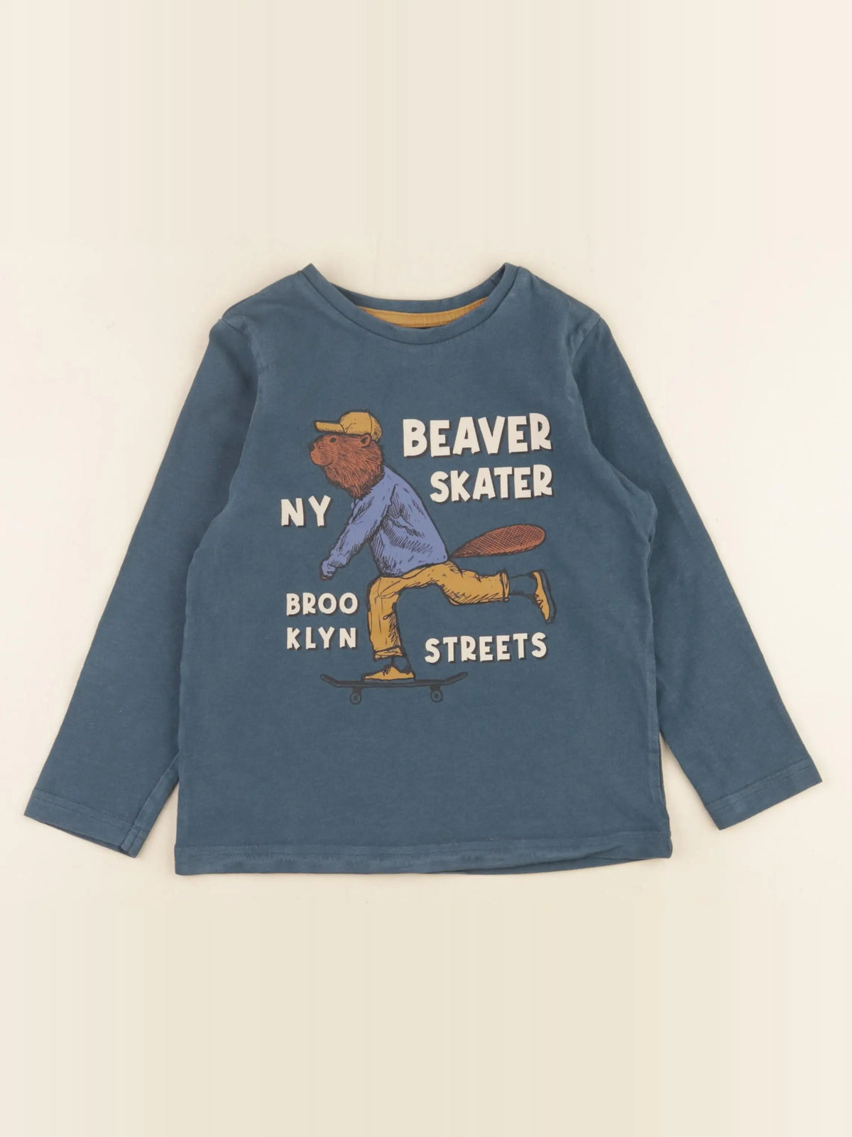 Vertbaudet - tee-shirt bleu - 5 ans