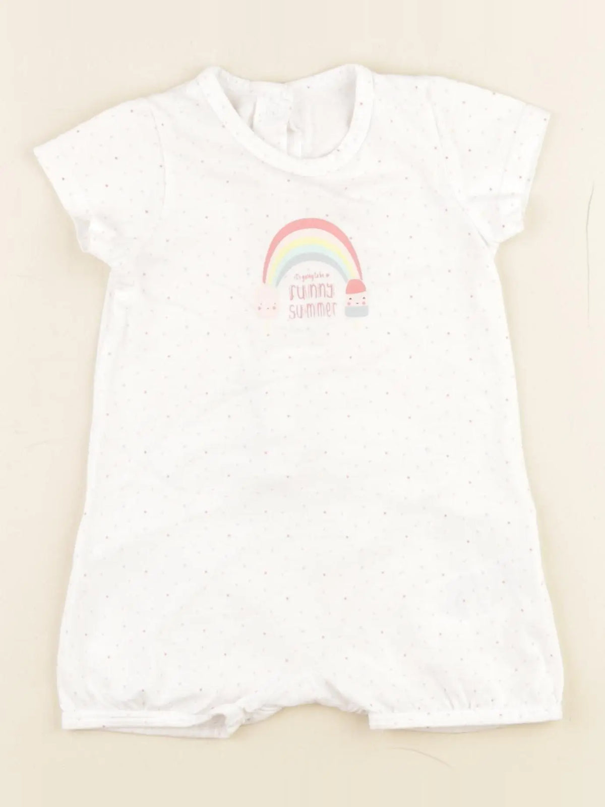 Vertbaudet - pyjama coton blanc - 6 mois