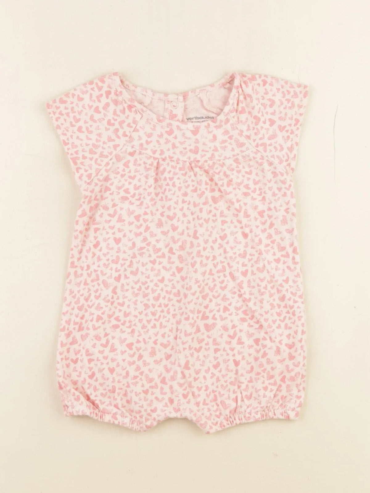 Vertbaudet - pyjama coton rose - 6 mois