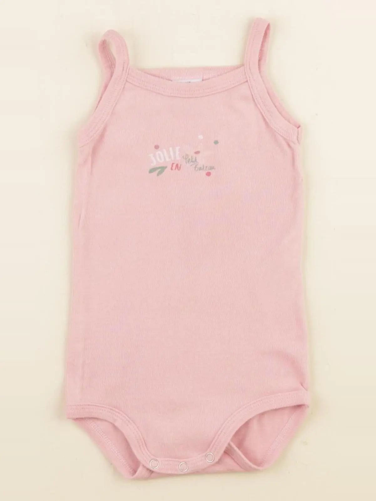 Petit Bateau - body coton rose - 6 mois