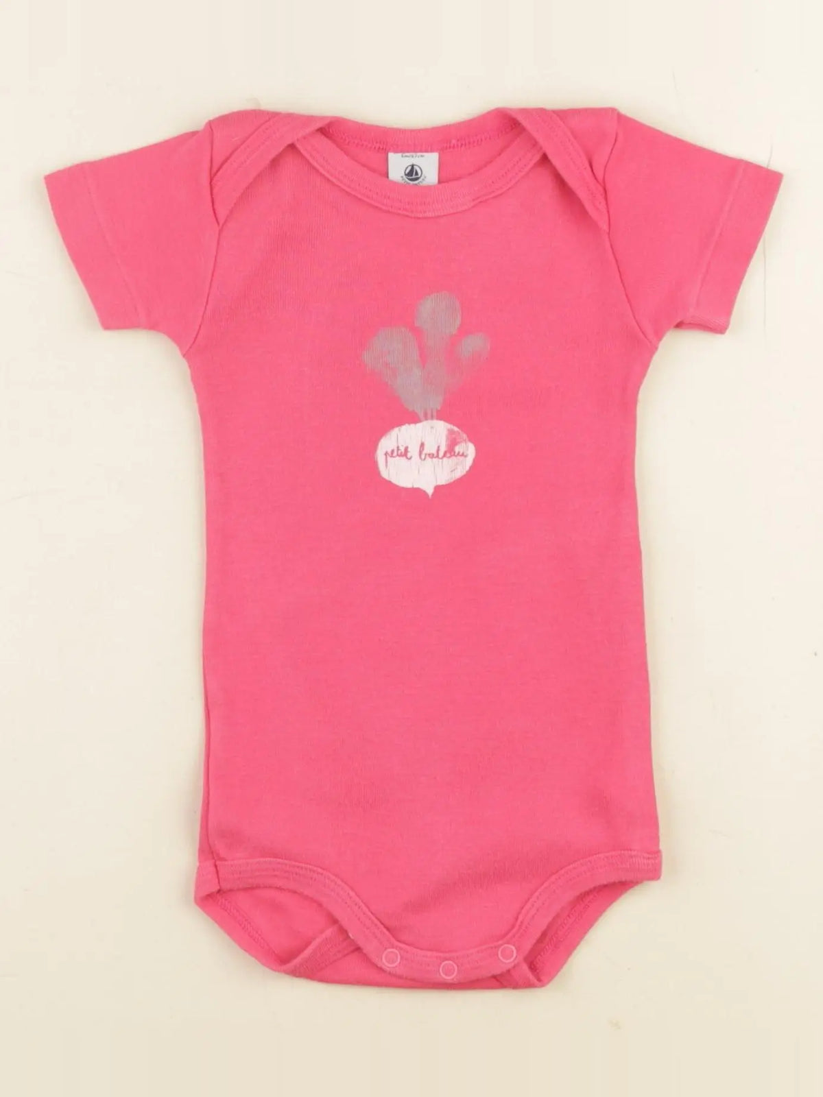 Petit Bateau - body coton rose - 6 mois