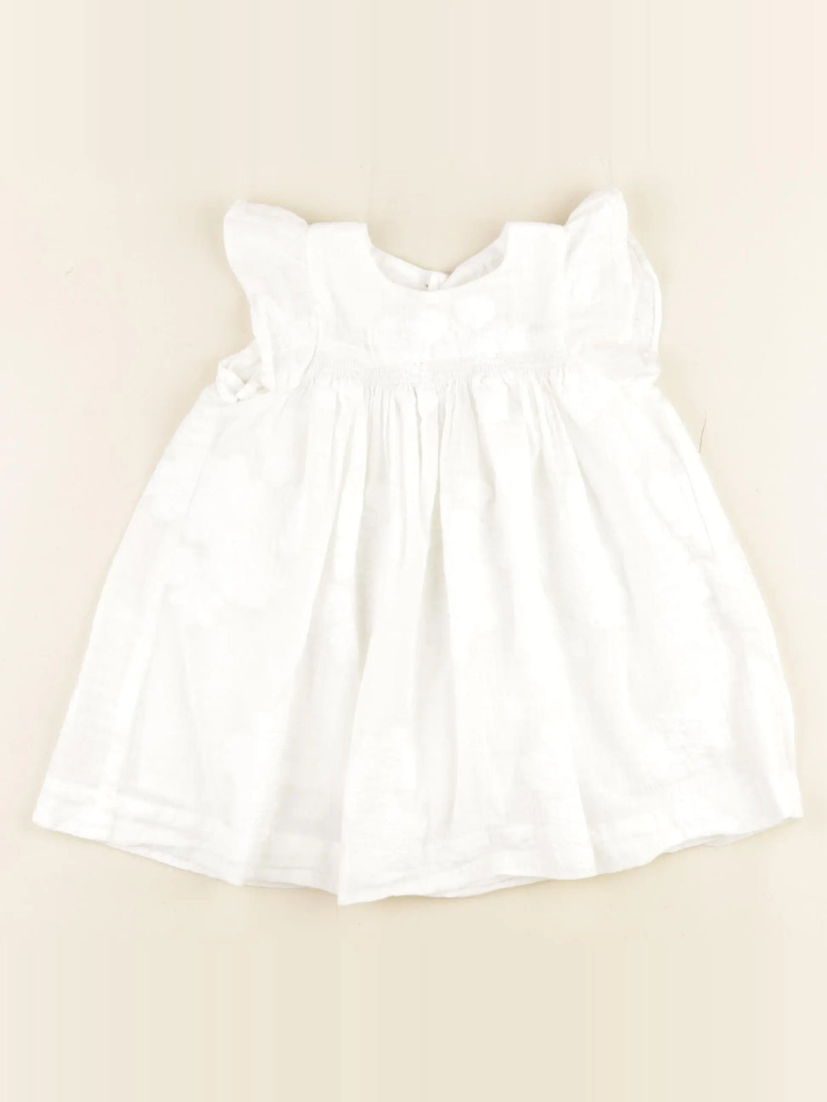 Monoprix - robe blanc - 9 mois