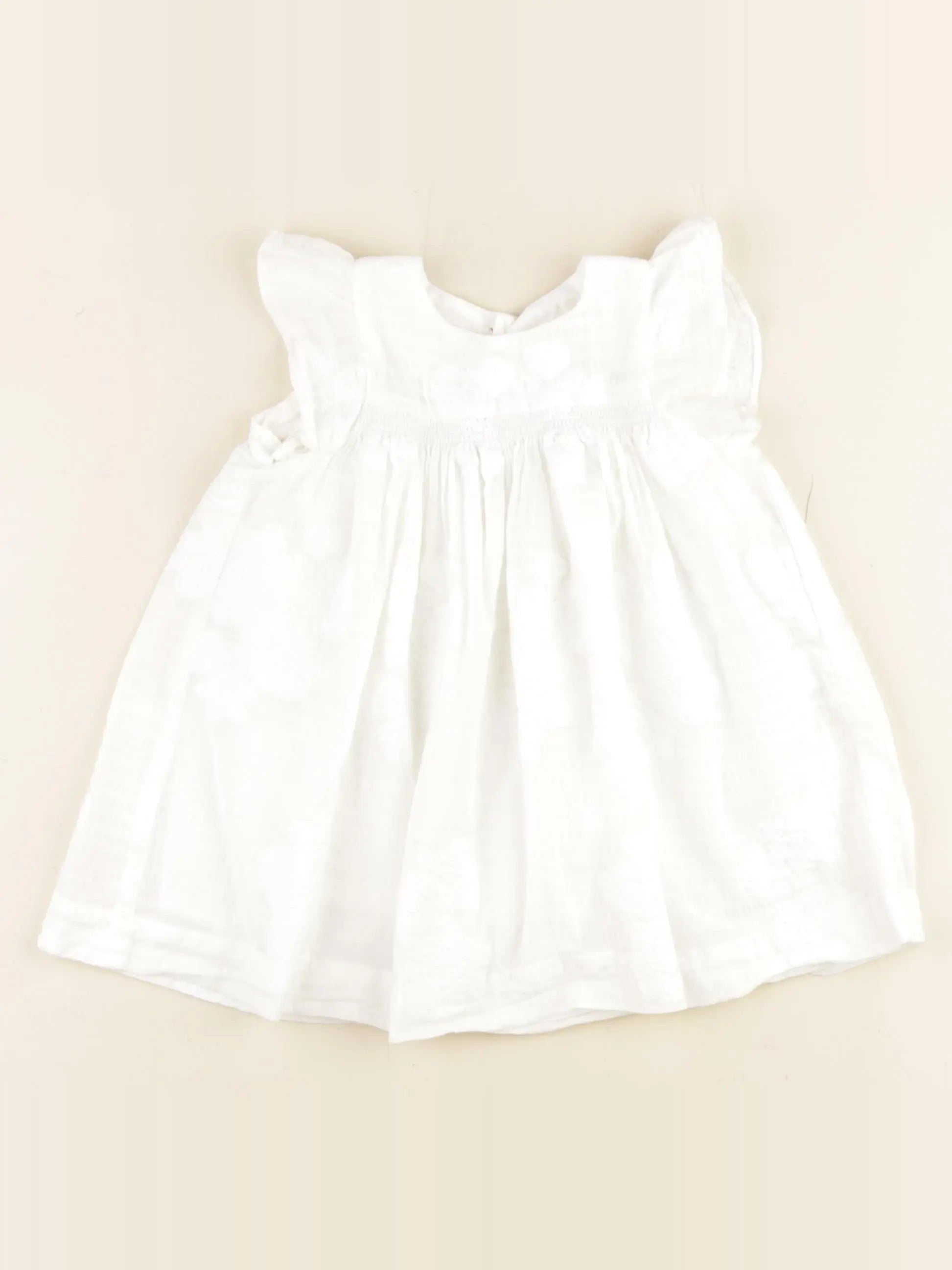 Monoprix - robe blanc - 9 mois