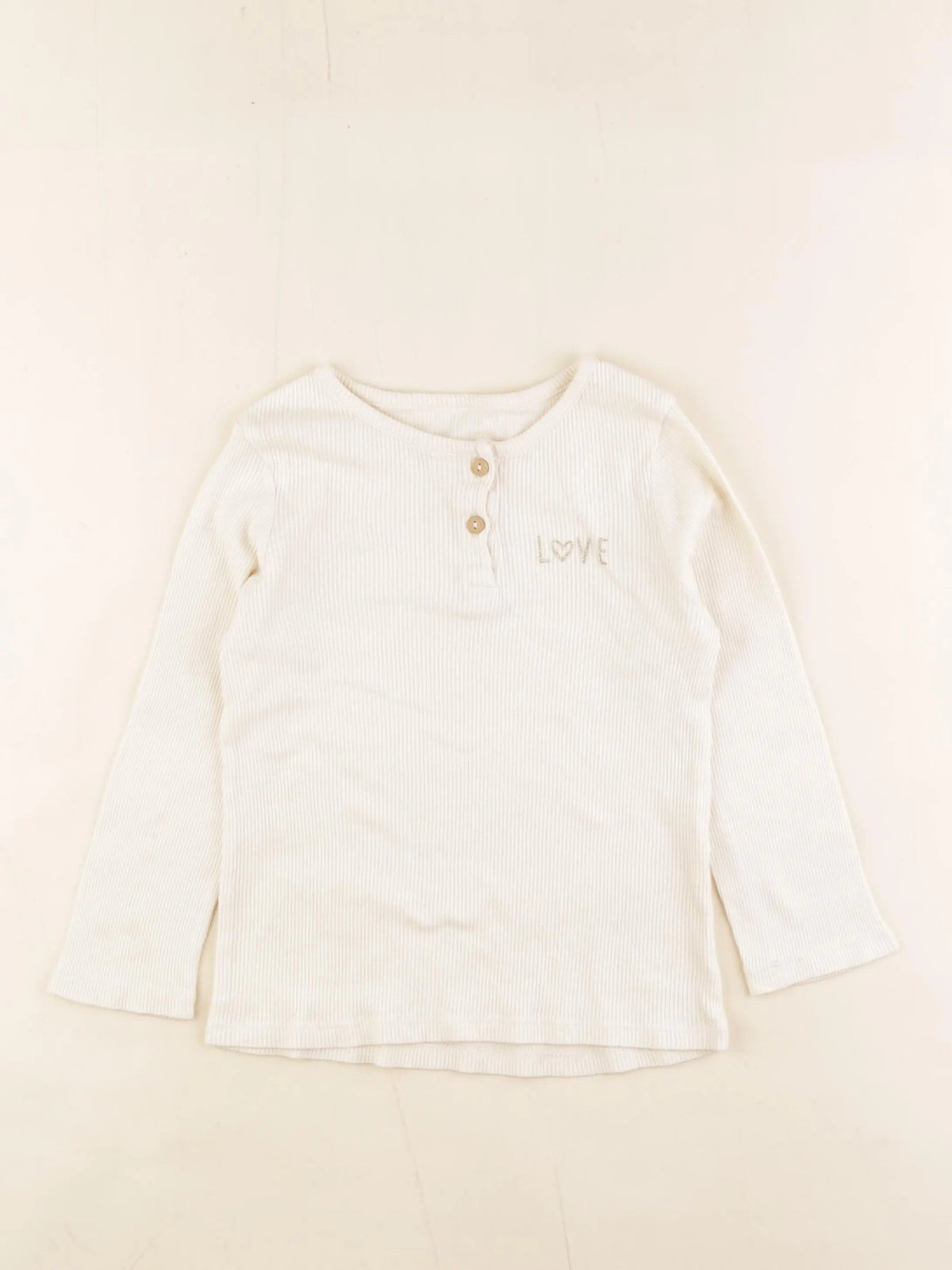 Vertbaudet - tee-shirt beige - 4 ans
