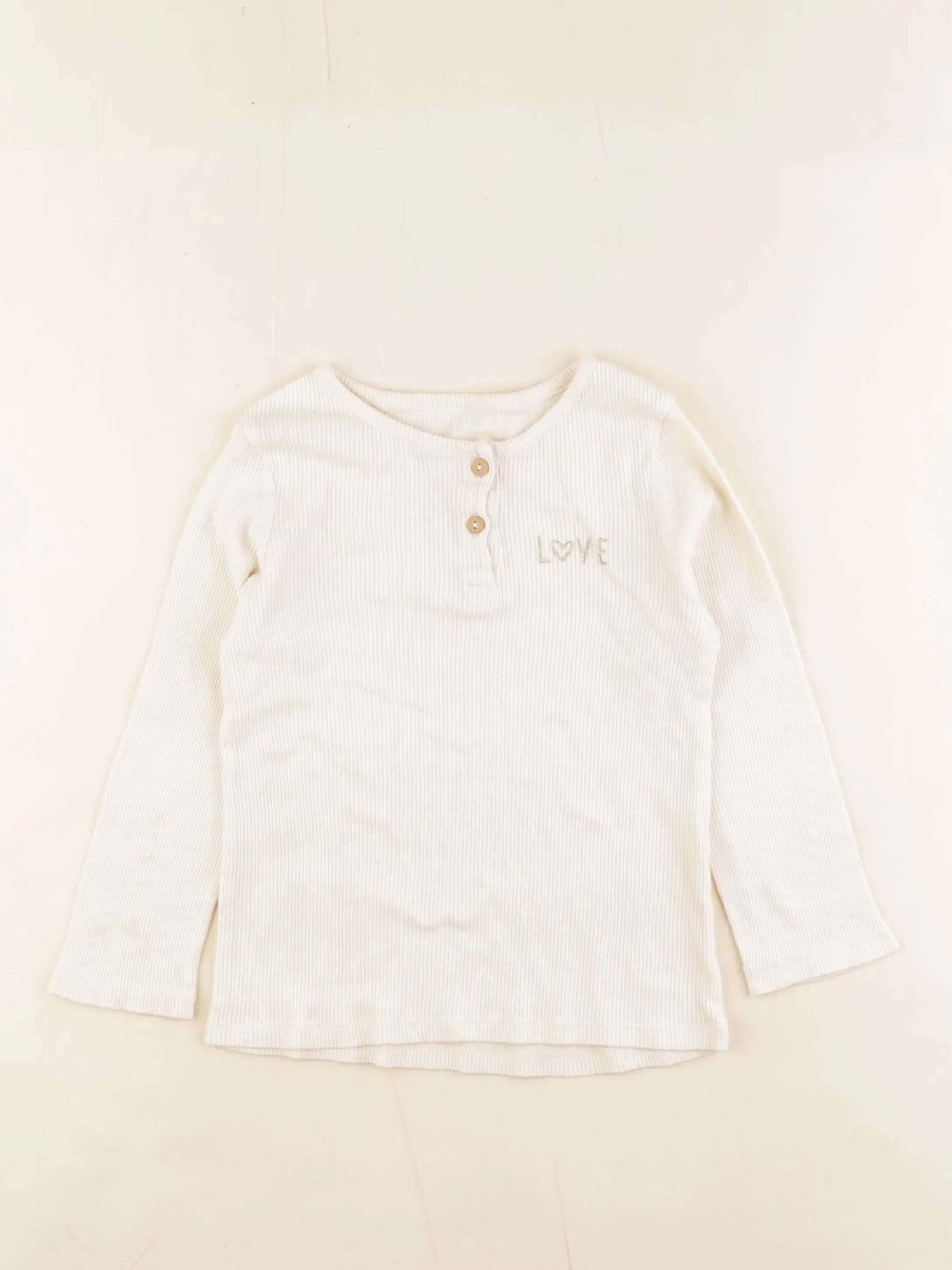 Vertbaudet - tee-shirt beige - 4 ans