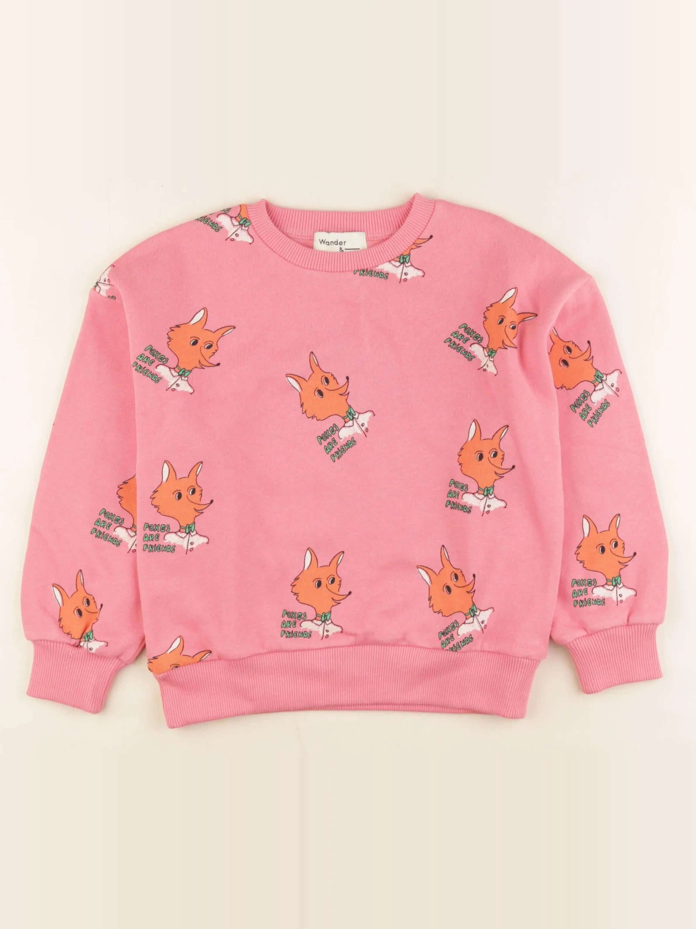 Wander & Wonder - sweat rose - 5/6 ans