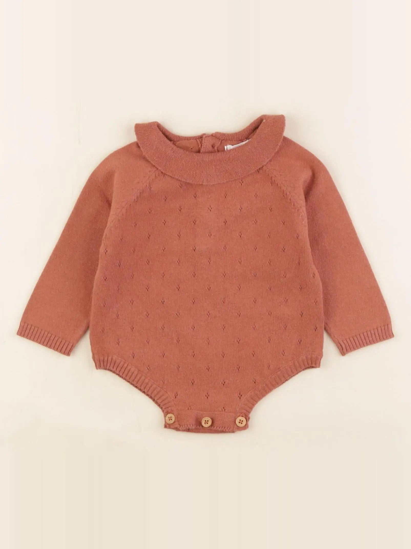 Vertbaudet - combinaison marron - 3 mois