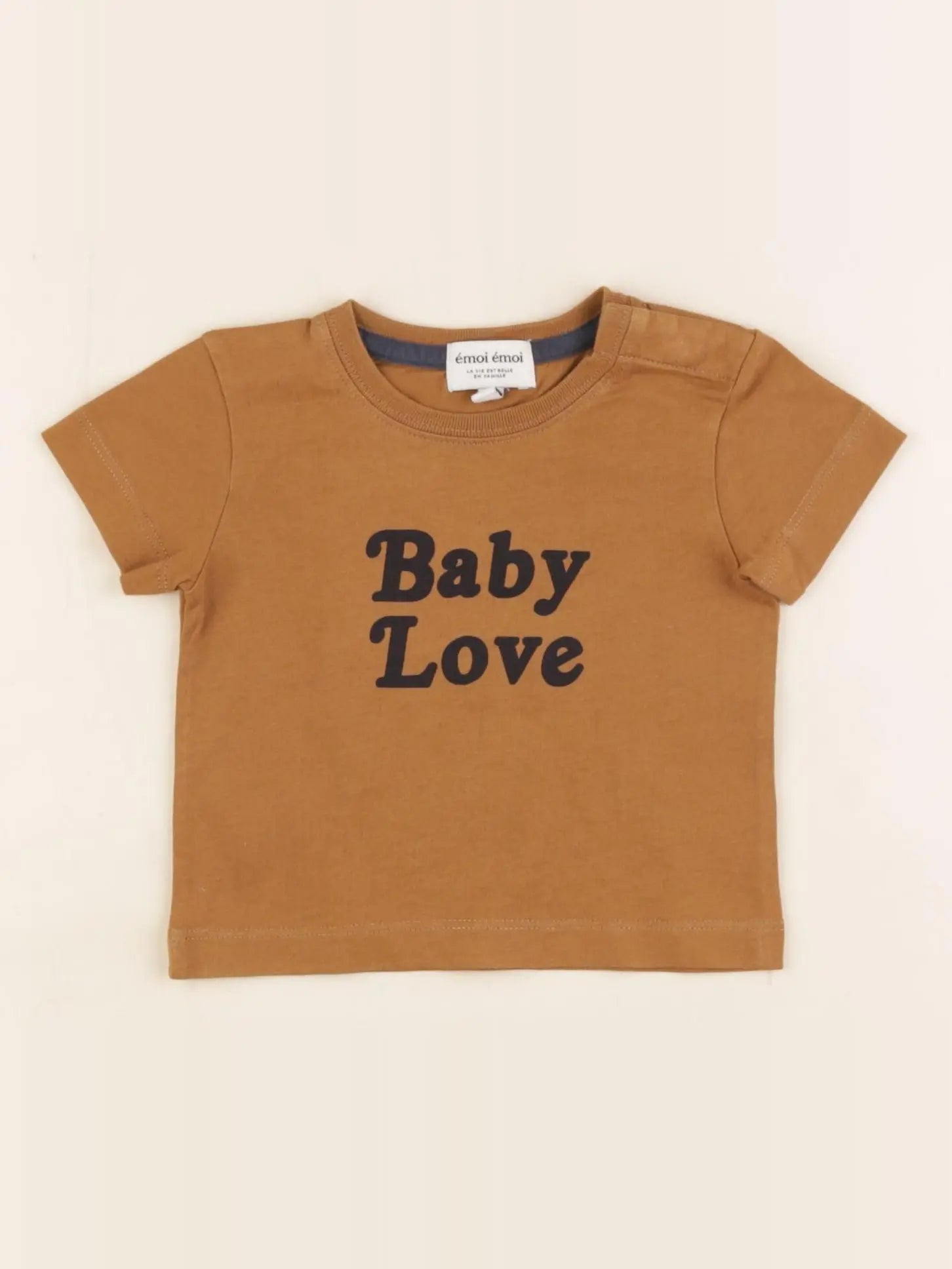 Emoi emoi - tee-shirt marron - 6 mois