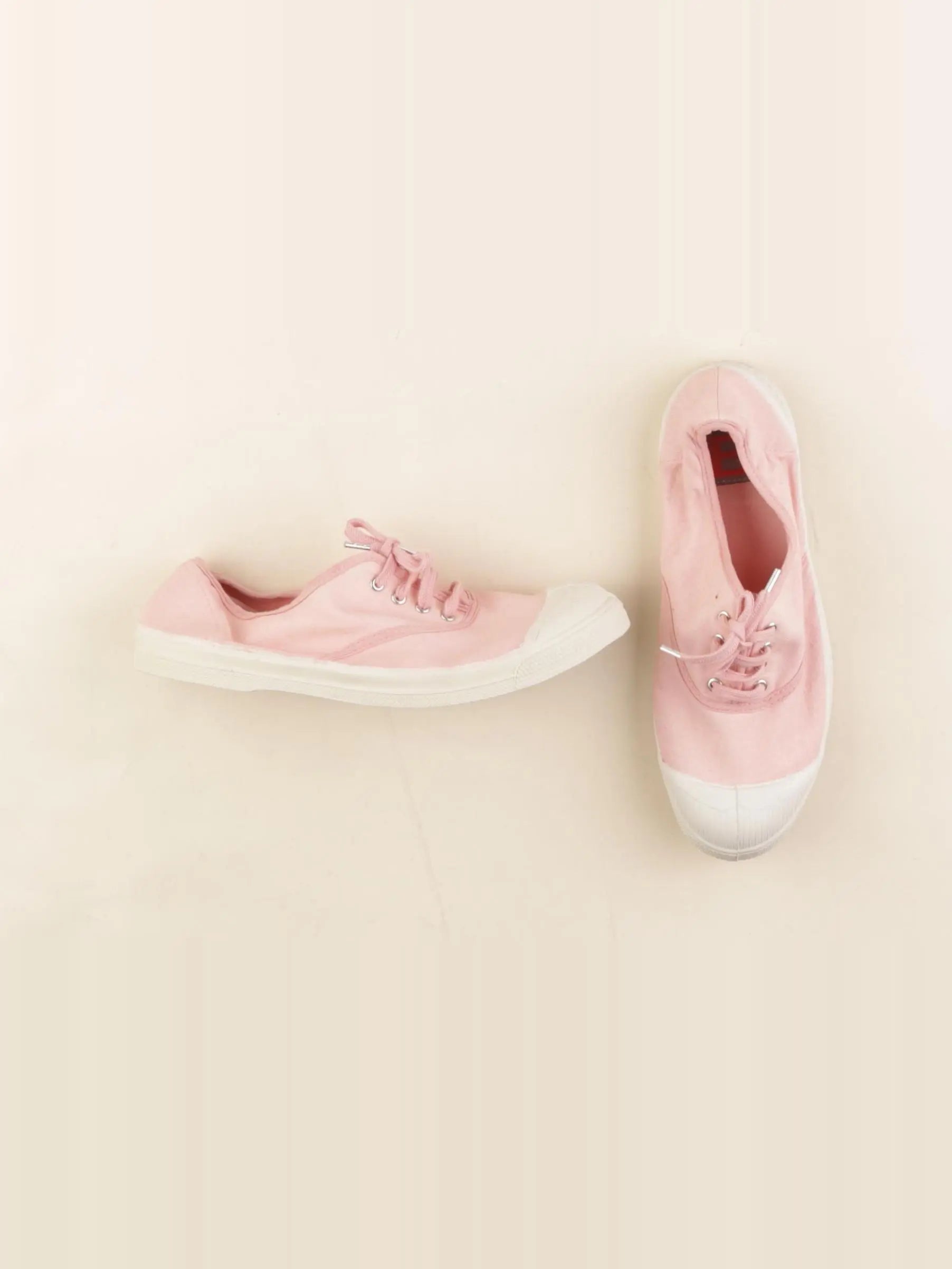 Bensimon - tennis à scratch/ lacets rose - pointure 35