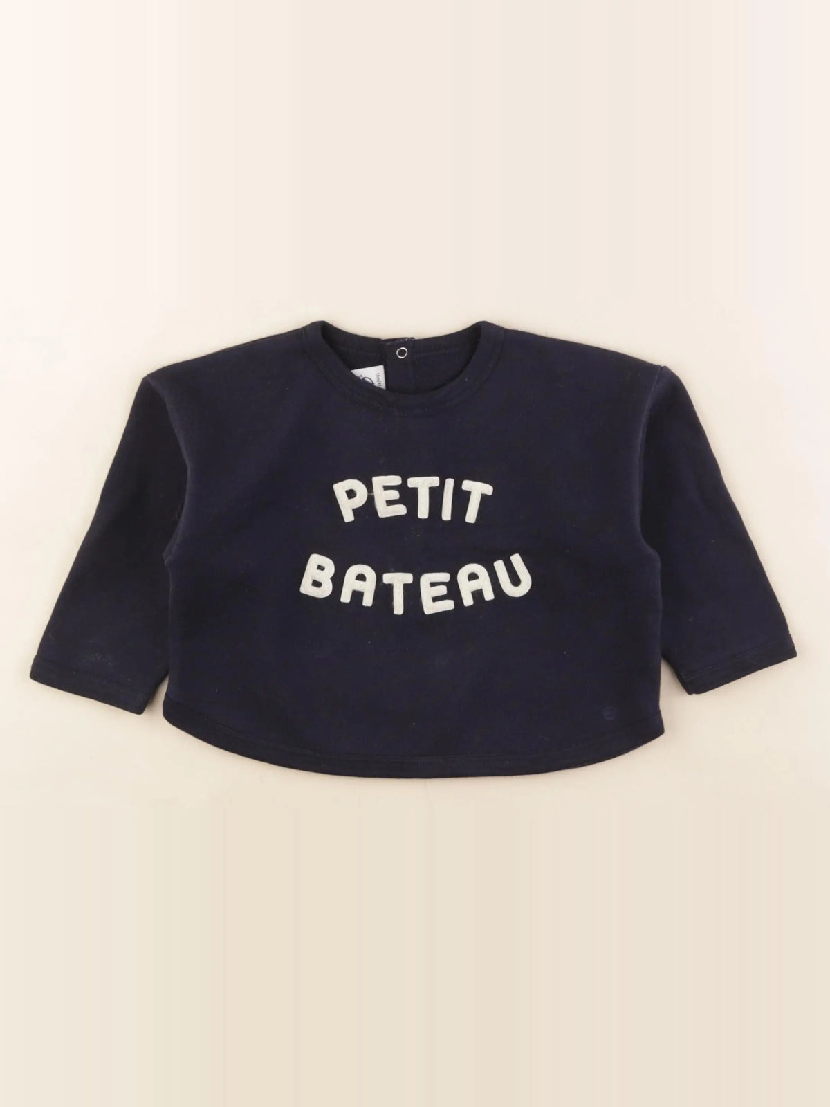 Petit Bateau - sweat bleu - 18 mois