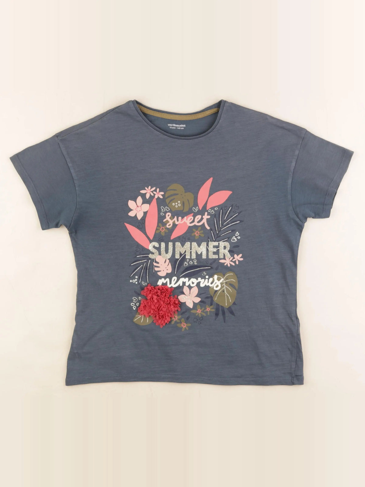 Vertbaudet - tee-shirt multicolore - 10 ans