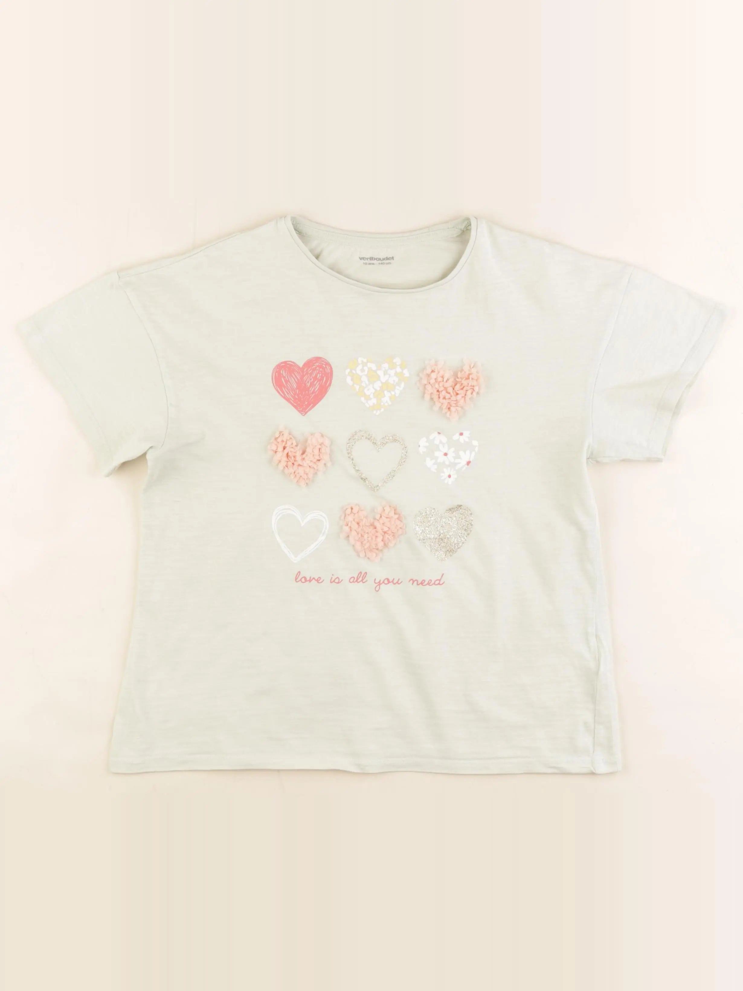 Vertbaudet - tee-shirt multicolore - 10 ans