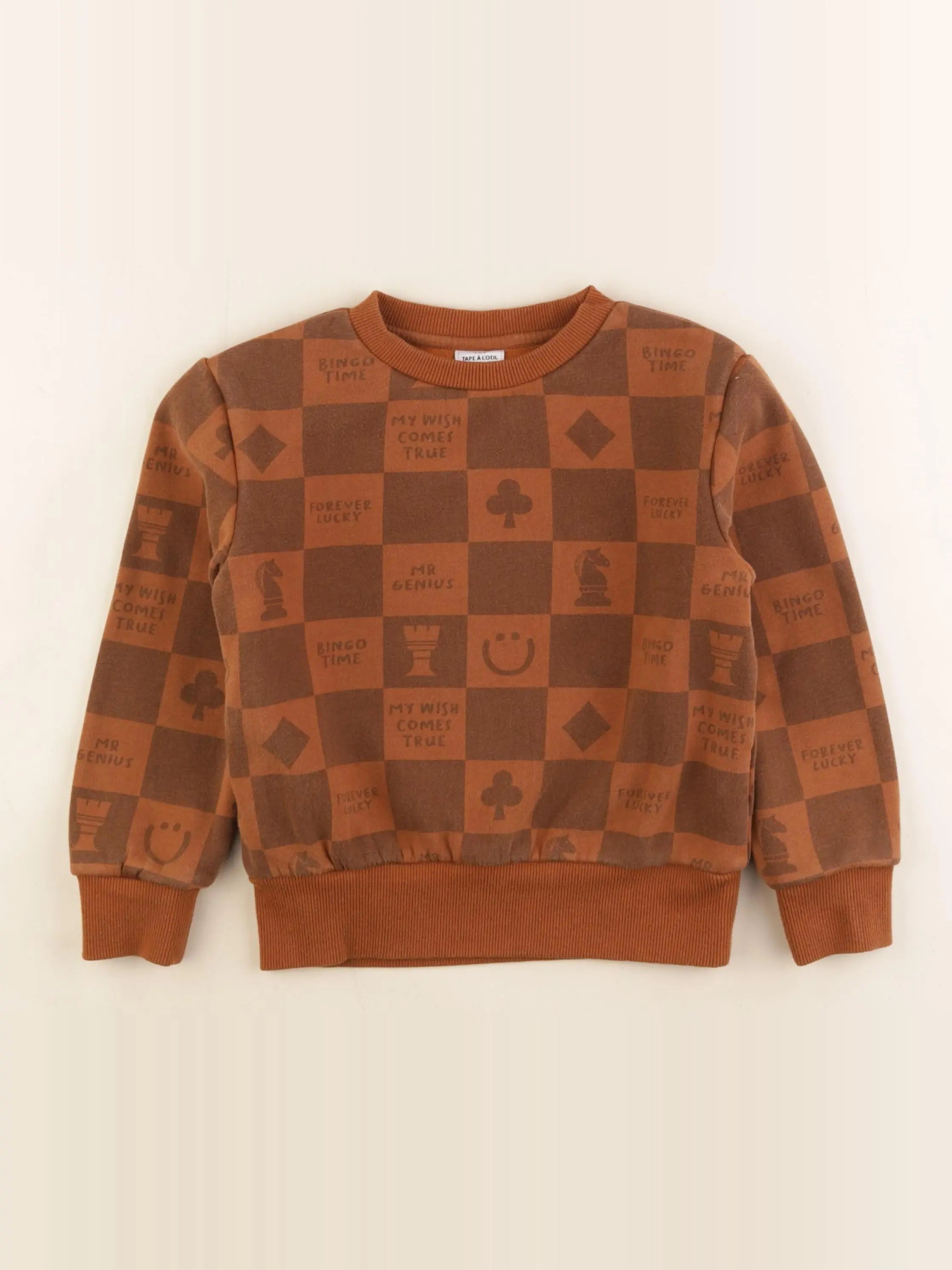 Tape à l'oeil - sweat marron - 5 ans