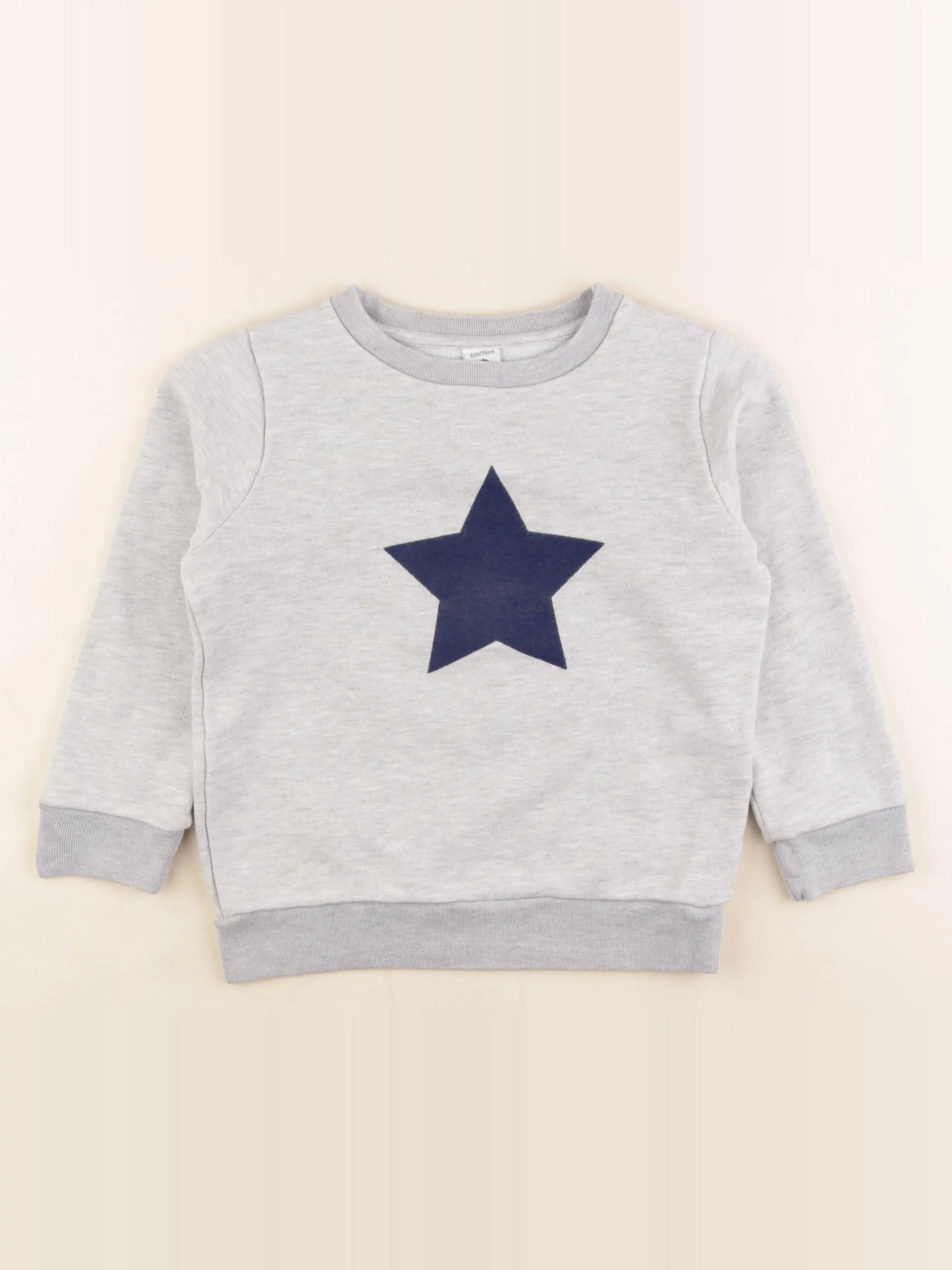 Petit Bateau - sweat gris - 6 ans