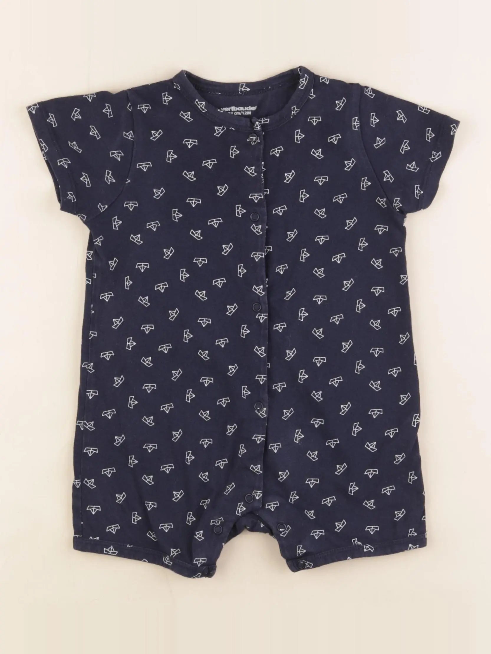 Vertbaudet - combinaison bleu - 12 mois