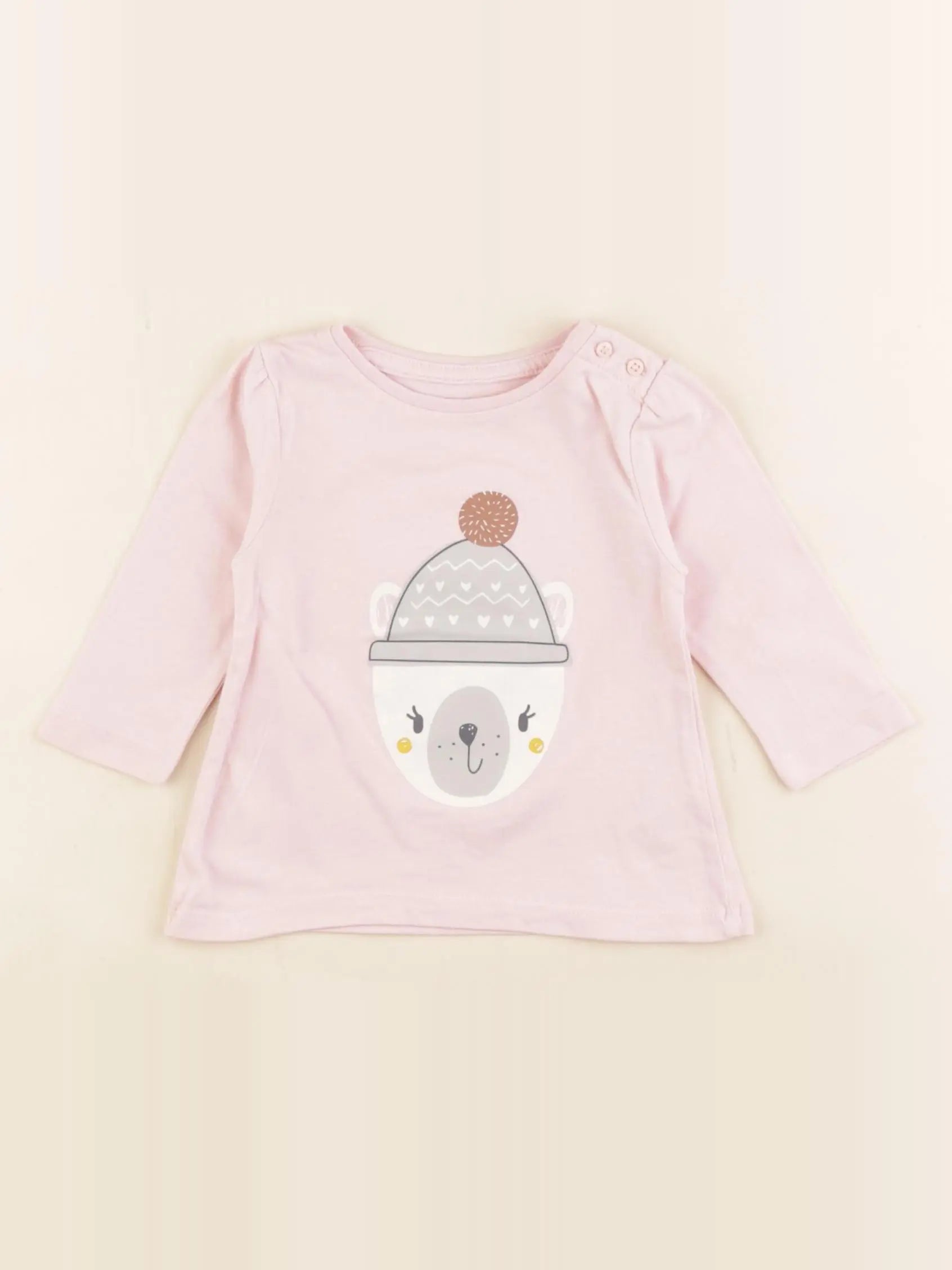 Vertbaudet - tee-shirt rose - 3 mois