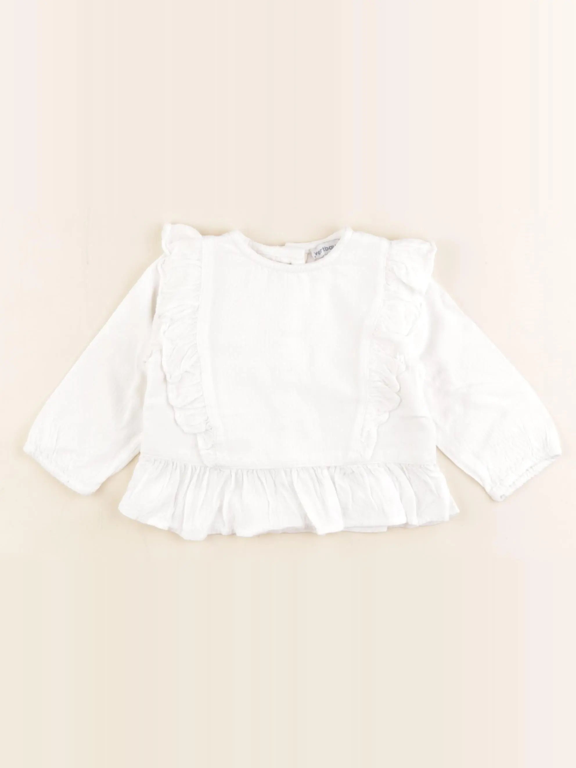 Vertbaudet - blouse blanc - 6 mois