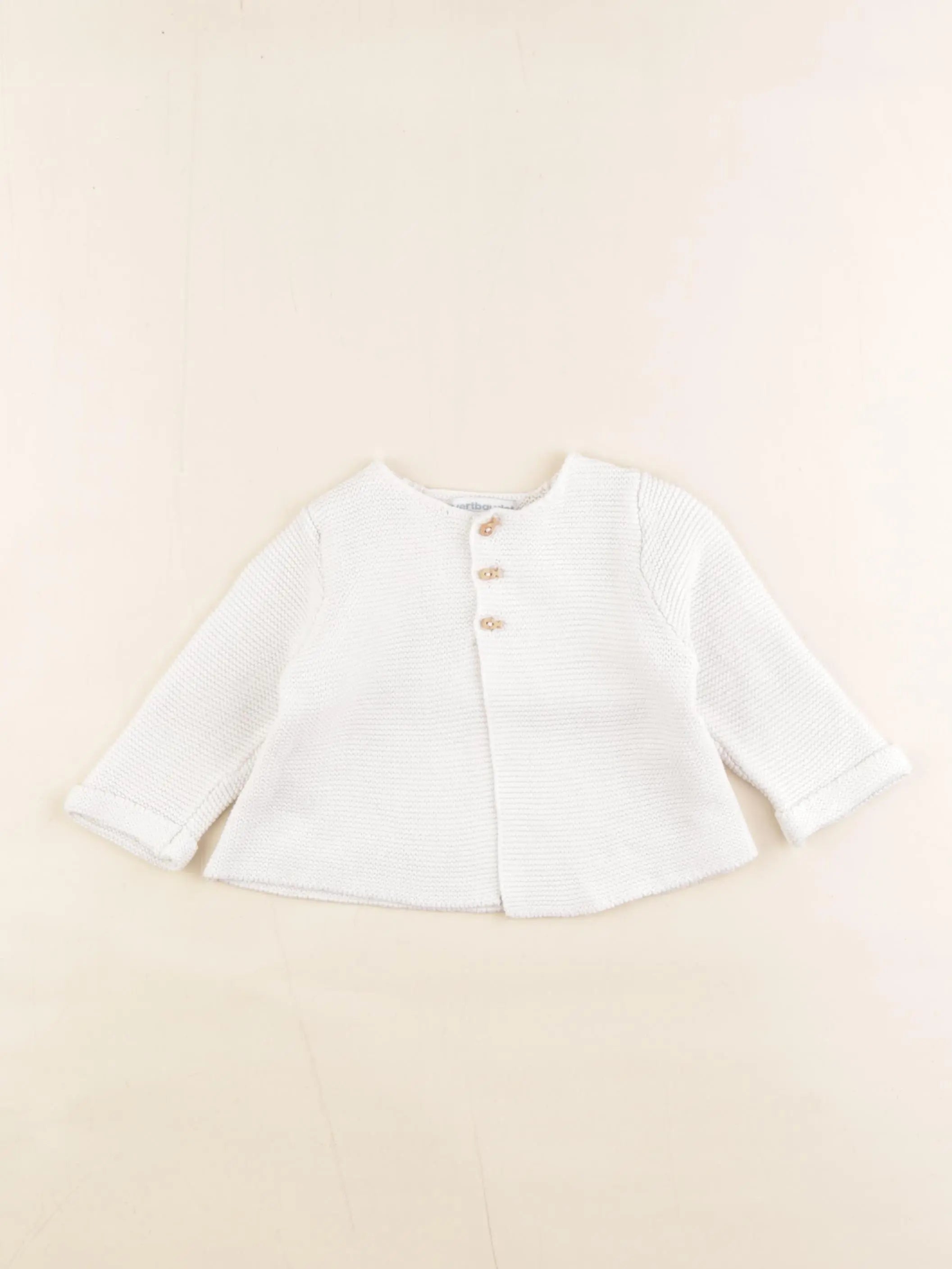 Vertbaudet - gilet blanc - 3 mois