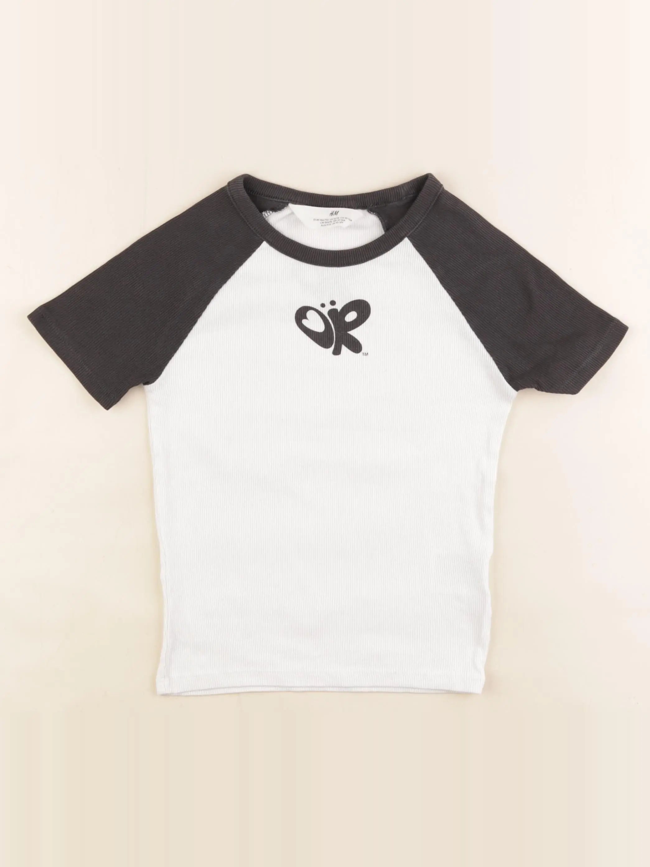 H&M - tee-shirt imprimé au dos blanc - 12/14 ans