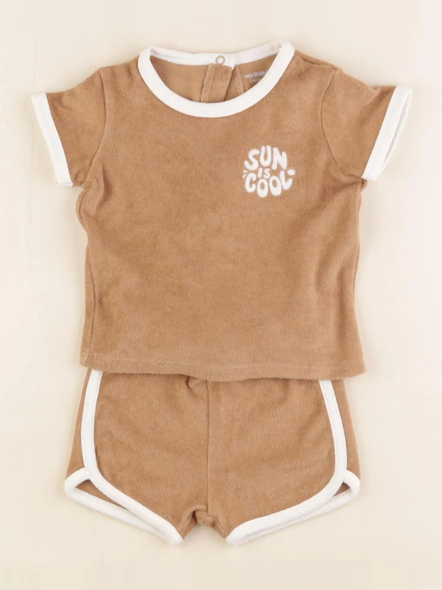 Vertbaudet - ensemble marron - 3 mois