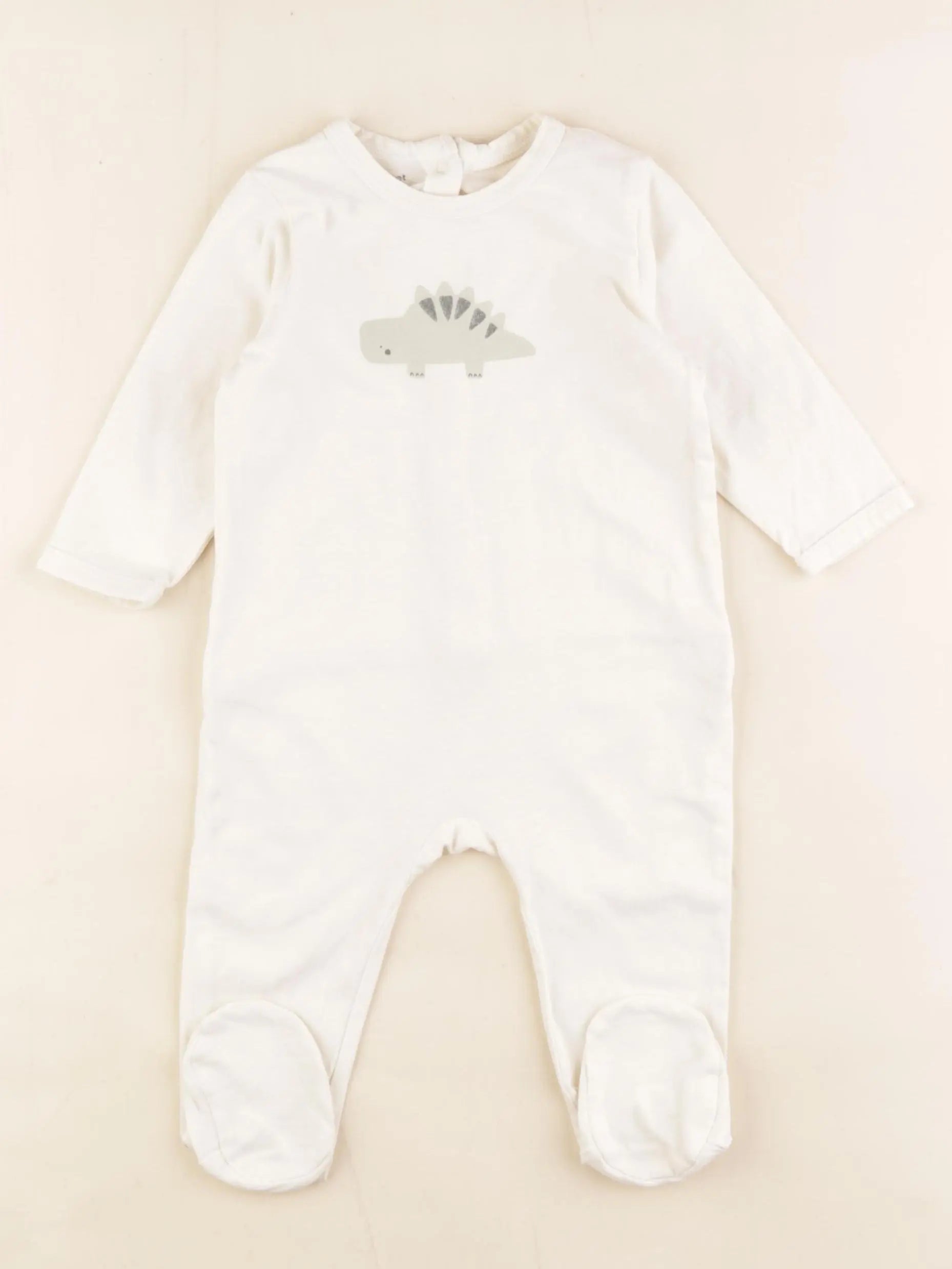 Vertbaudet - pyjama coton blanc - 6 mois